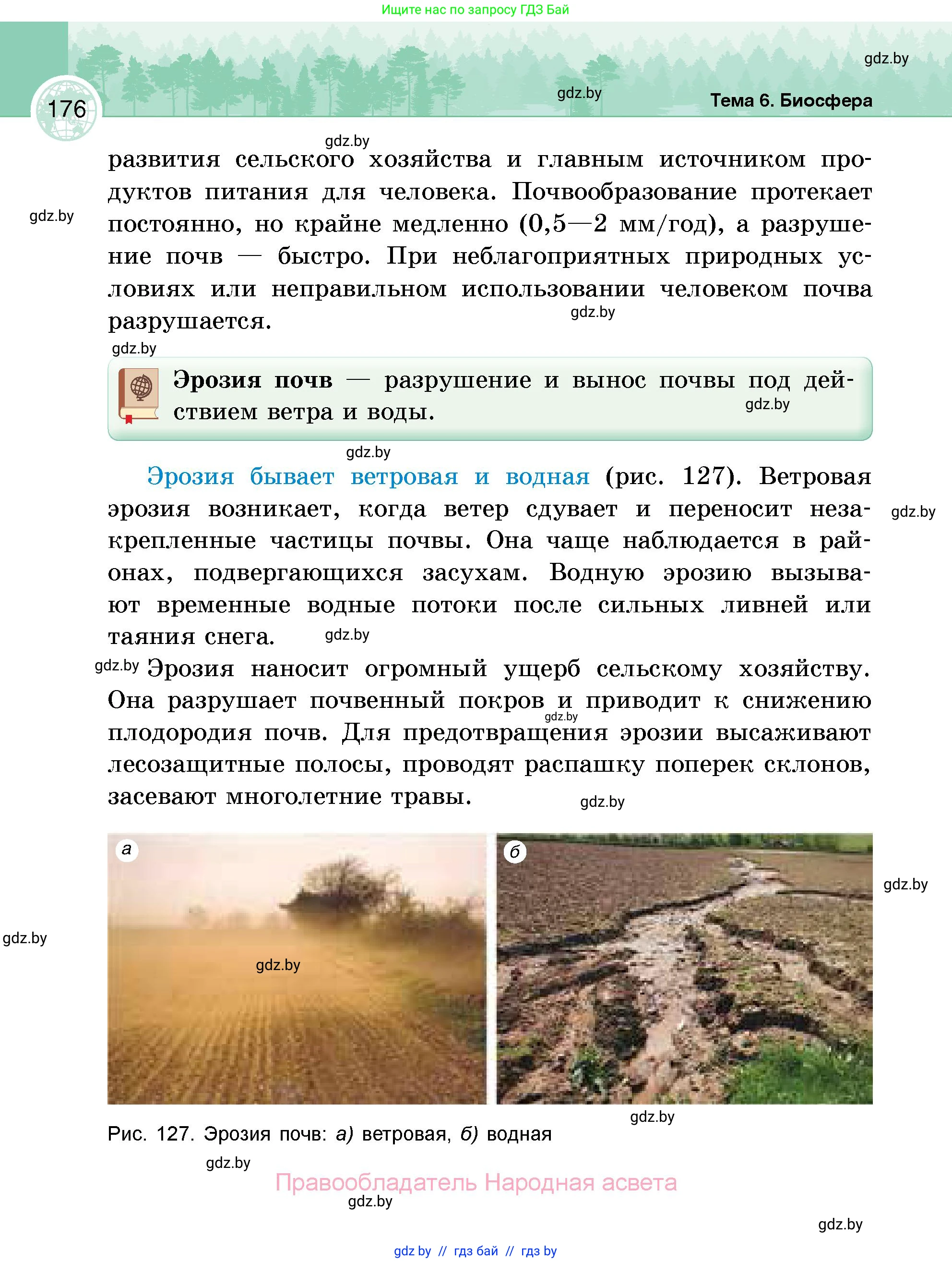 География, 6 класс Учебник, авторы: Кольмакова Елена Генадьевна, Пикулик Валентина Владимировна, издательство Народная асвета, Минск, 2022, страница 176