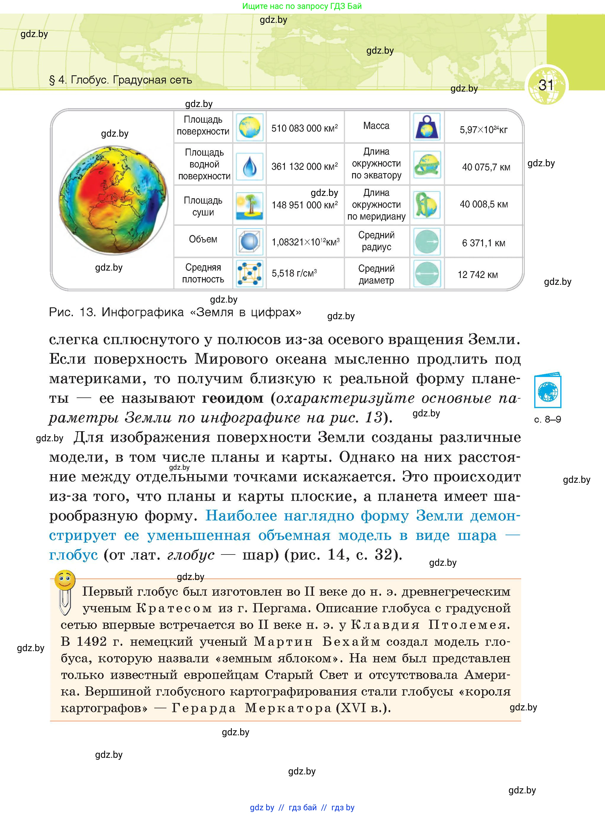 География, 6 класс Учебник, авторы: Кольмакова Елена Генадьевна, Пикулик Валентина Владимировна, издательство Народная асвета, Минск, 2022, страница 31