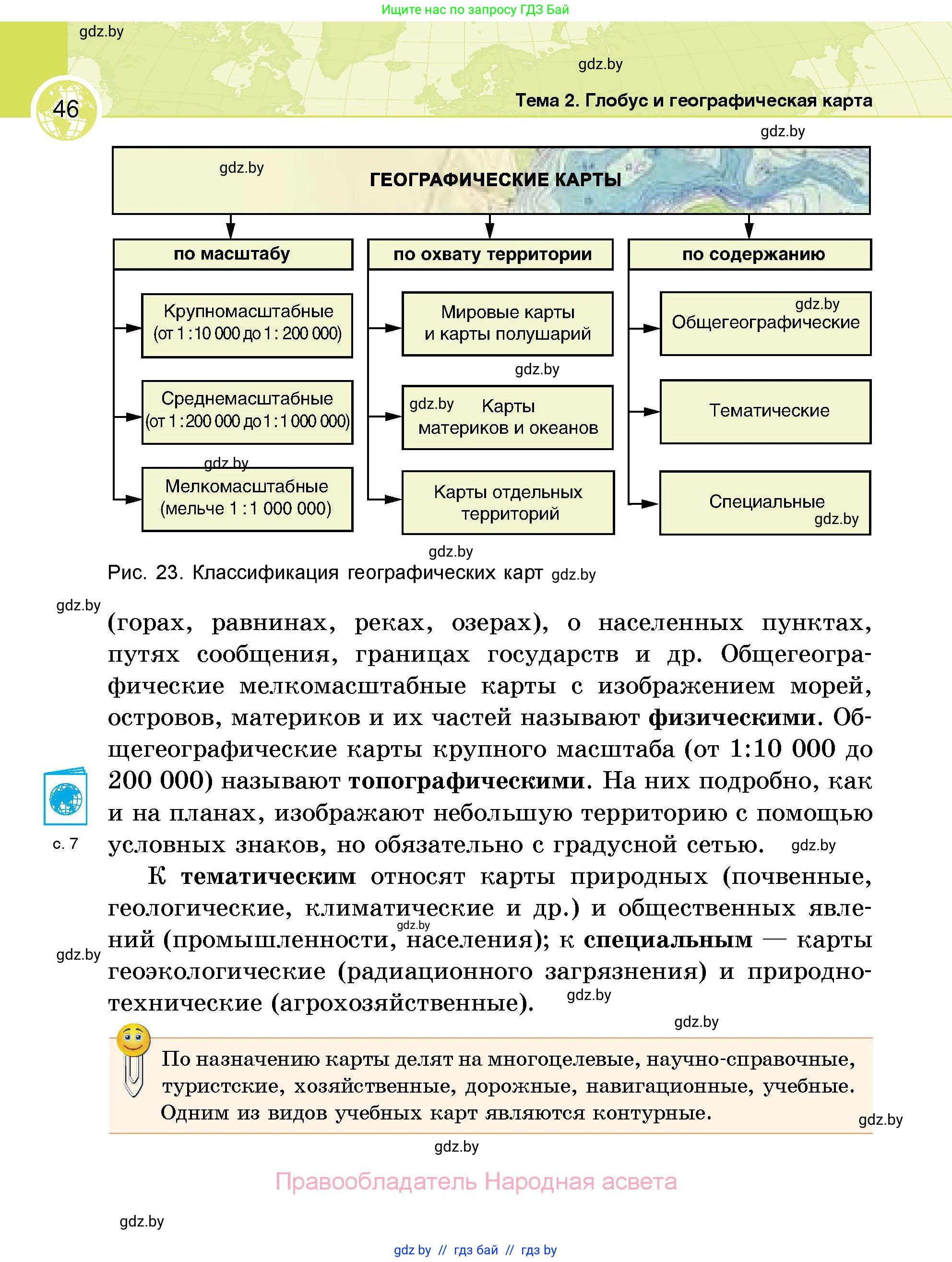 География, 6 класс Учебник, авторы: Кольмакова Елена Генадьевна, Пикулик Валентина Владимировна, издательство Народная асвета, Минск, 2022, страница 46