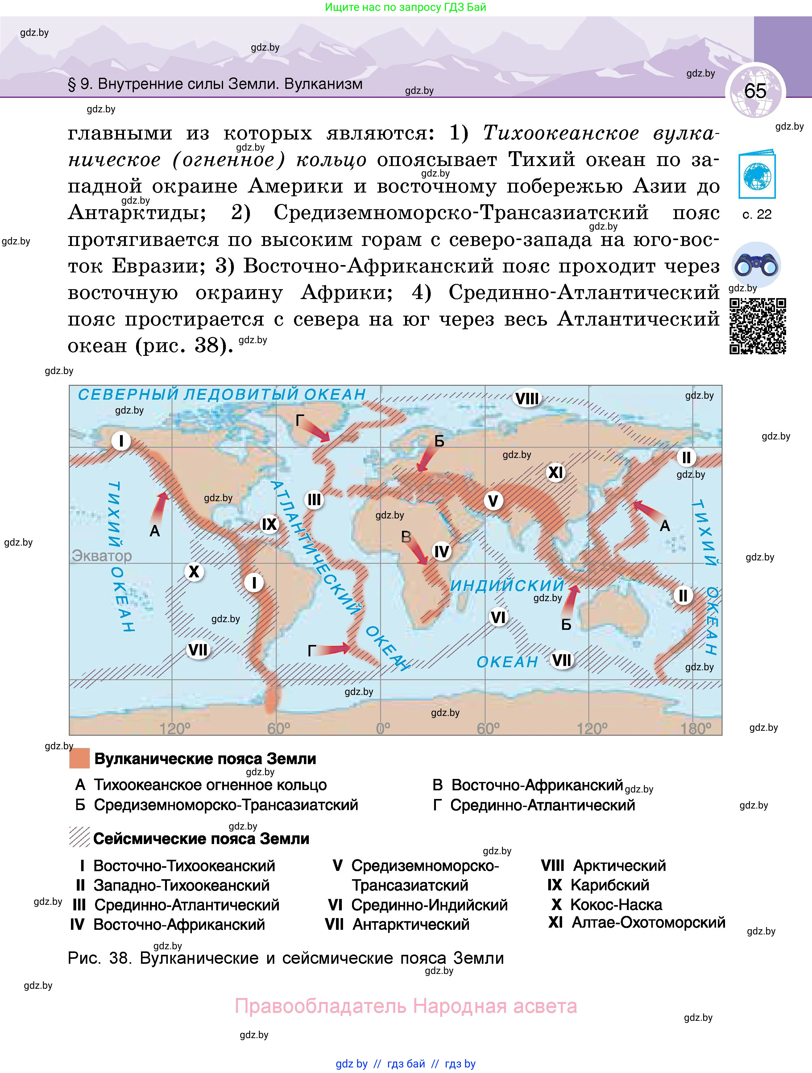 География, 6 класс Учебник, авторы: Кольмакова Елена Генадьевна, Пикулик Валентина Владимировна, издательство Народная асвета, Минск, 2022, страница 65