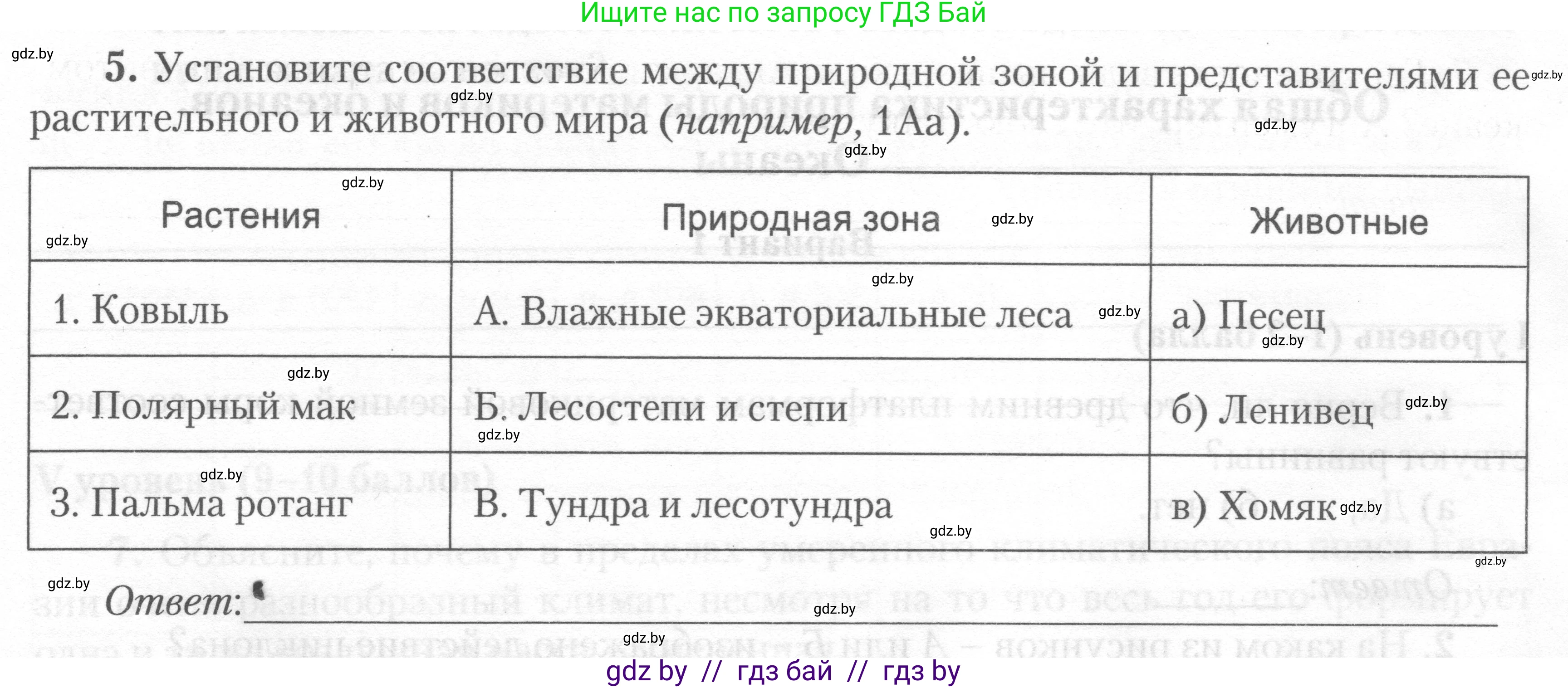 География, 7 класс тетрадь для практических и самостоятельных работ, авторы: Метельский Юрий Михайлович, Чайковская Людмила Ивановна, издательство Сэр-Вит, Минск, 2023, бирюзового цвета, страница 22, номер 5, Условие