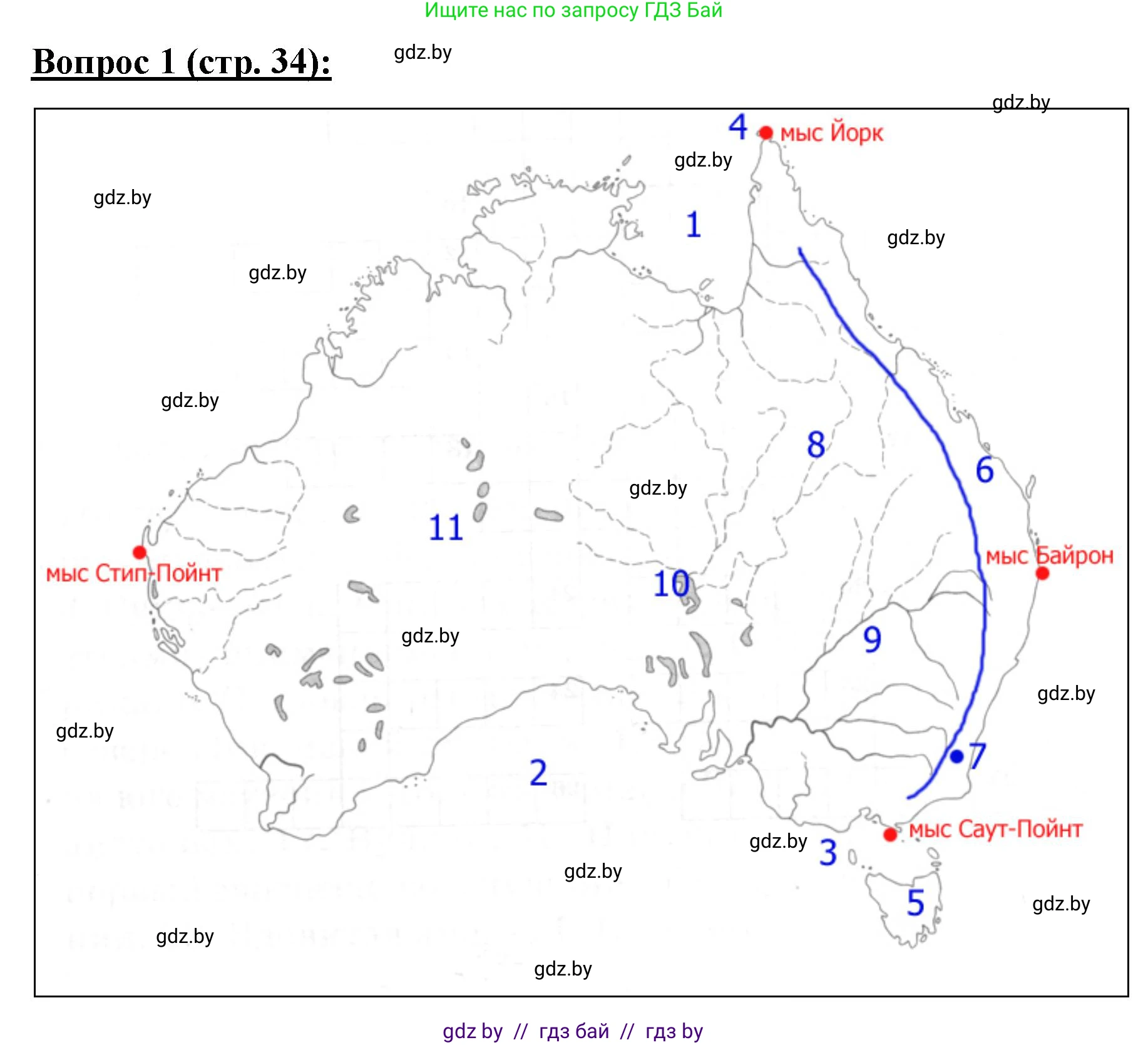 География, 7 класс Тетрадь для практических работ и индивидуальных заданий, авторы: Витченко Александр Николаевич, Станкевич Наталья Григорьевна, издательство Аверсэв, Минск, 2022, страница 34, номер 1, Решение