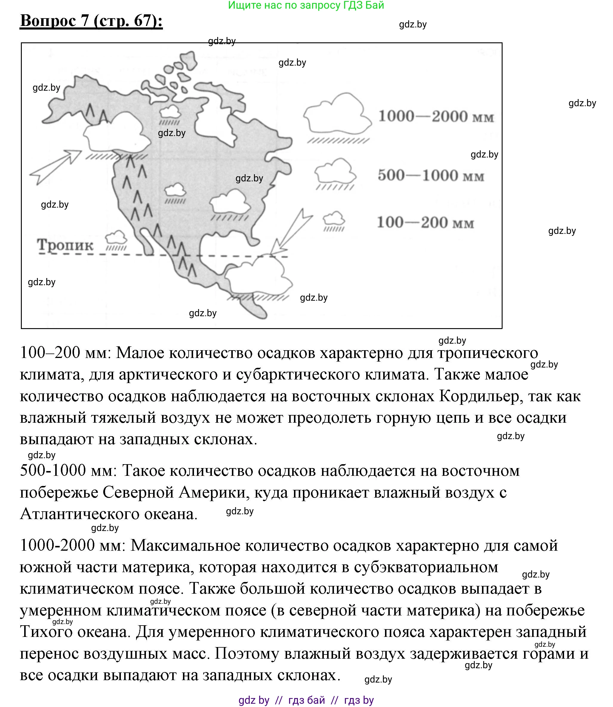 География, 7 класс Тетрадь для практических работ и индивидуальных заданий, авторы: Витченко Александр Николаевич, Станкевич Наталья Григорьевна, издательство Аверсэв, Минск, 2022, страница 67, номер 7, Решение
