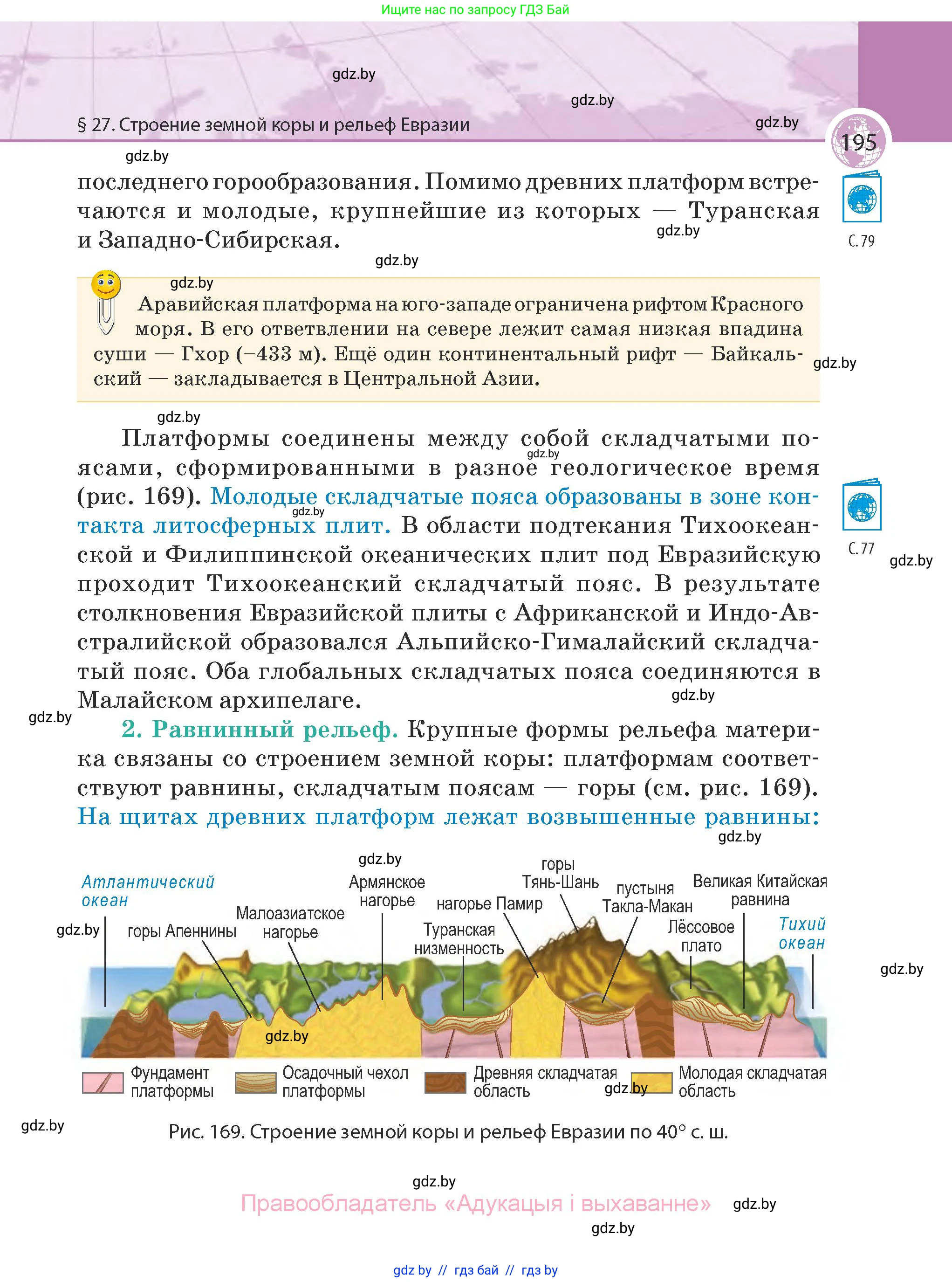 География, 7 класс Учебник, авторы: Кольмакова Елена Генадьевна, Лопух Пётр Степанович, Сарычева Ольга Владимировна, издательство Адукацыя i выхаванне, Минск, 2023, страница 195