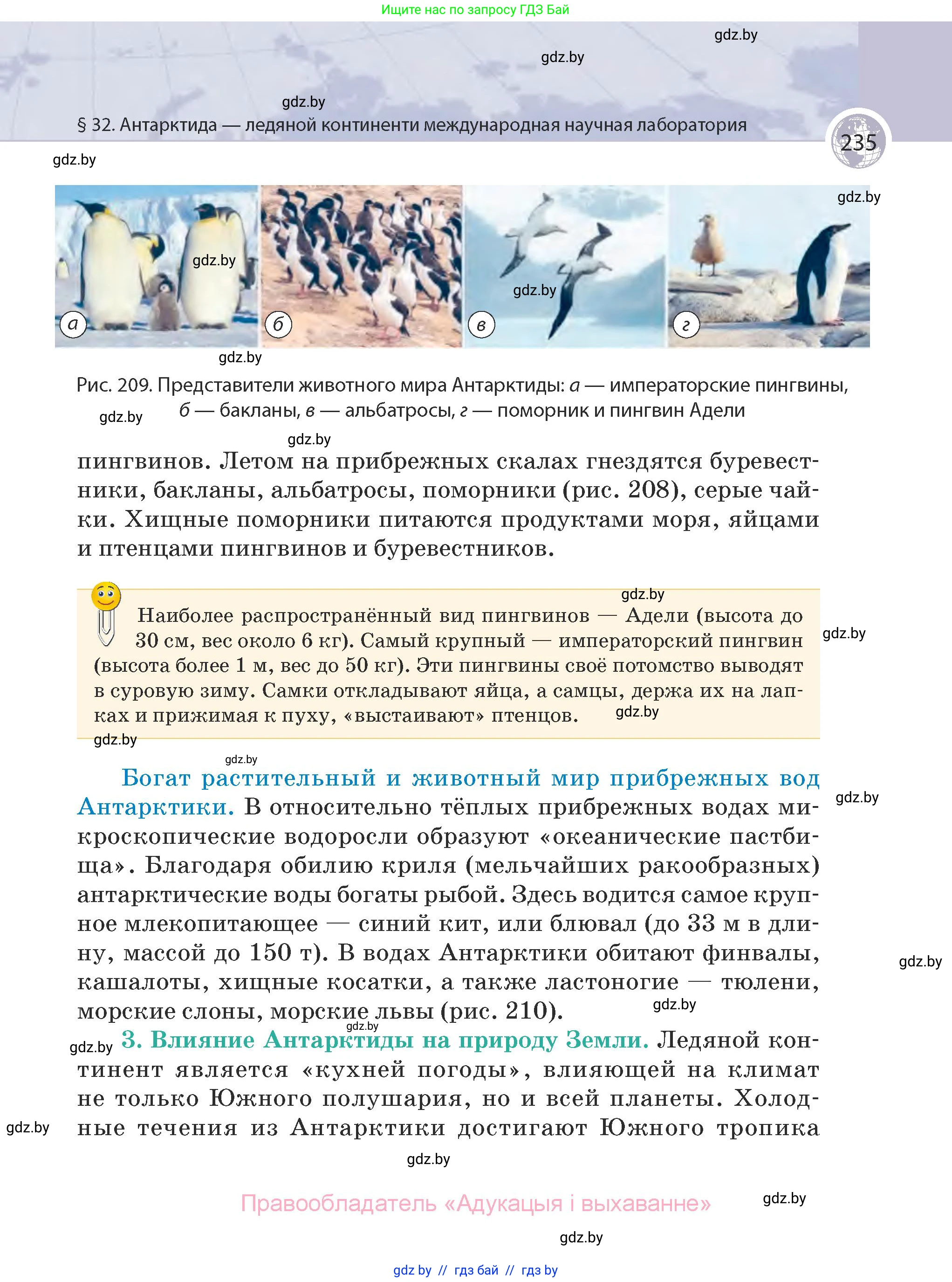 География, 7 класс Учебник, авторы: Кольмакова Елена Генадьевна, Лопух Пётр Степанович, Сарычева Ольга Владимировна, издательство Адукацыя i выхаванне, Минск, 2023, страница 235