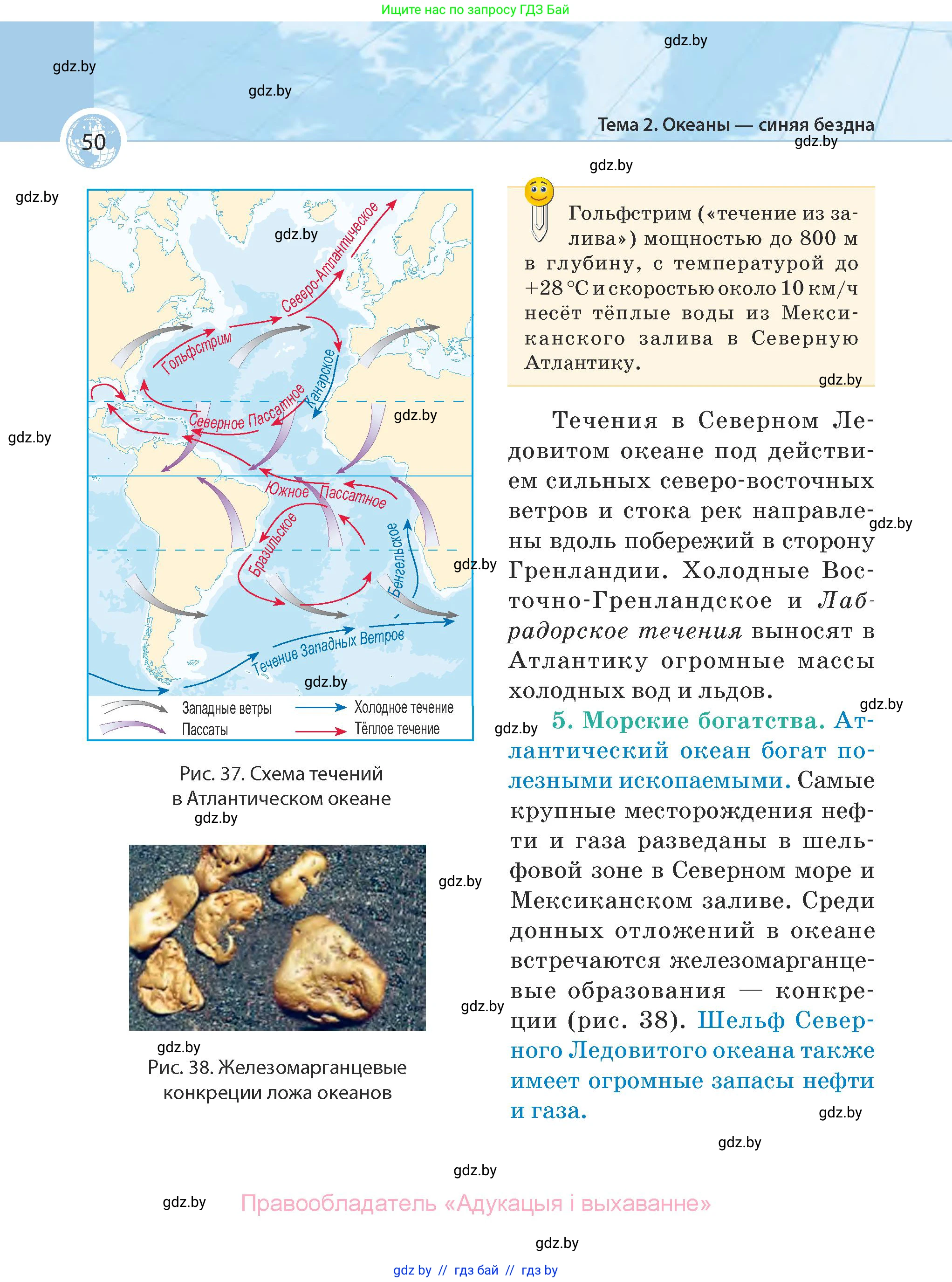 География, 7 класс Учебник, авторы: Кольмакова Елена Генадьевна, Лопух Пётр Степанович, Сарычева Ольга Владимировна, издательство Адукацыя i выхаванне, Минск, 2023, страница 50
