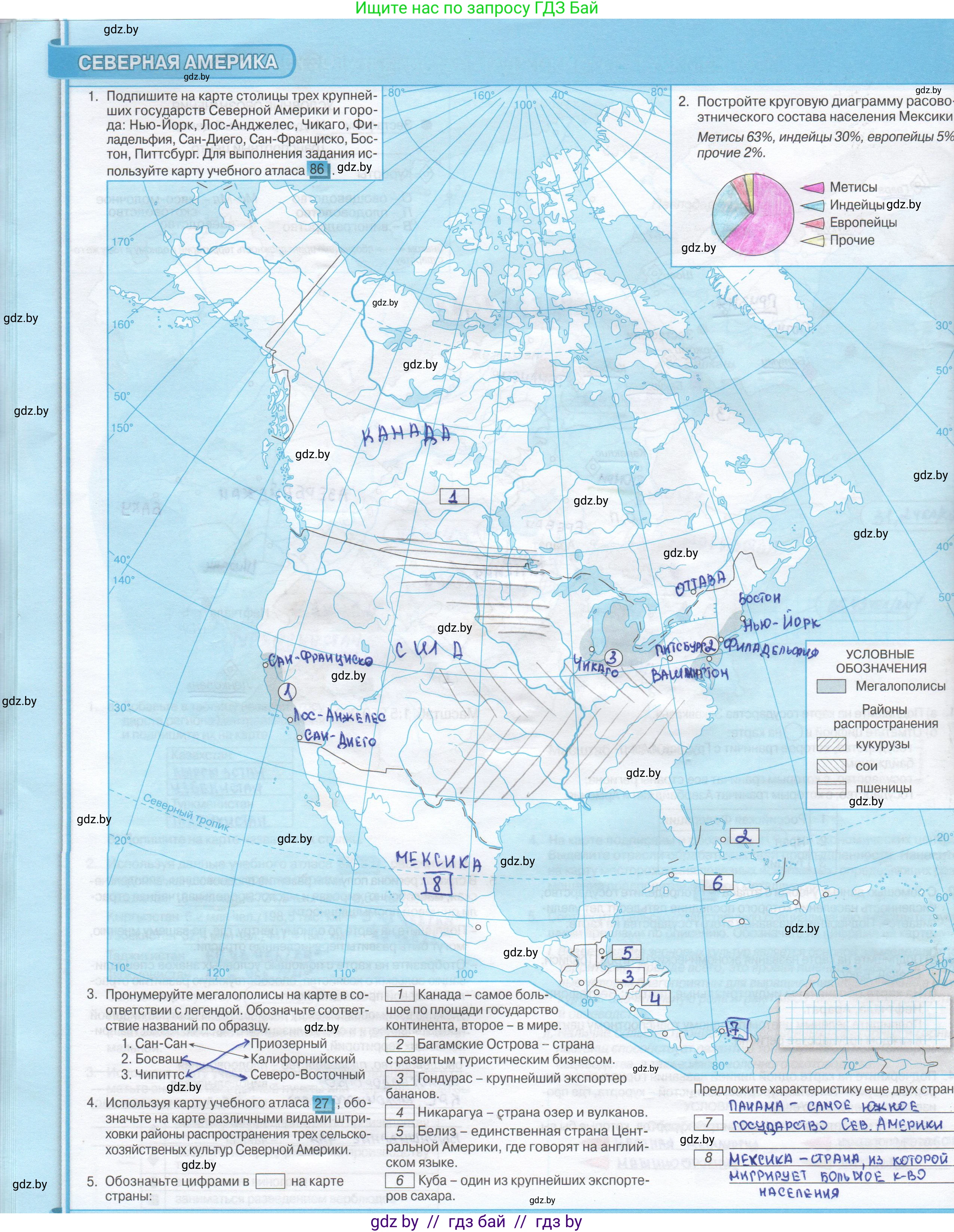 География, 8 класс Контурные карты, авторы: Озем Г З, Ольмец Л Г, Шкель Людмила Валерьевна, Фокеева Л В, издательство Белкартография, Минск, 2022, голубого цвета, страница 40, Решение