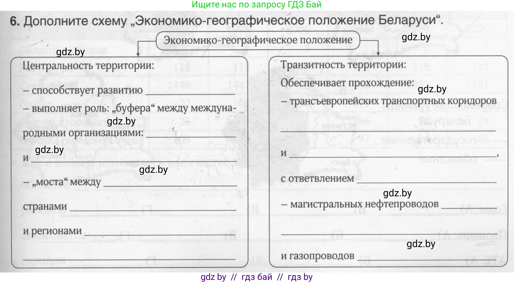 География, 9 класс рабочая тетрадь, авторы: Брилевский Михаил Николаевич, Климович Алеся Владимировна, издательство Белкартография, Минск, 2021, бирюзового цвета, страница 5, номер 6, Условие