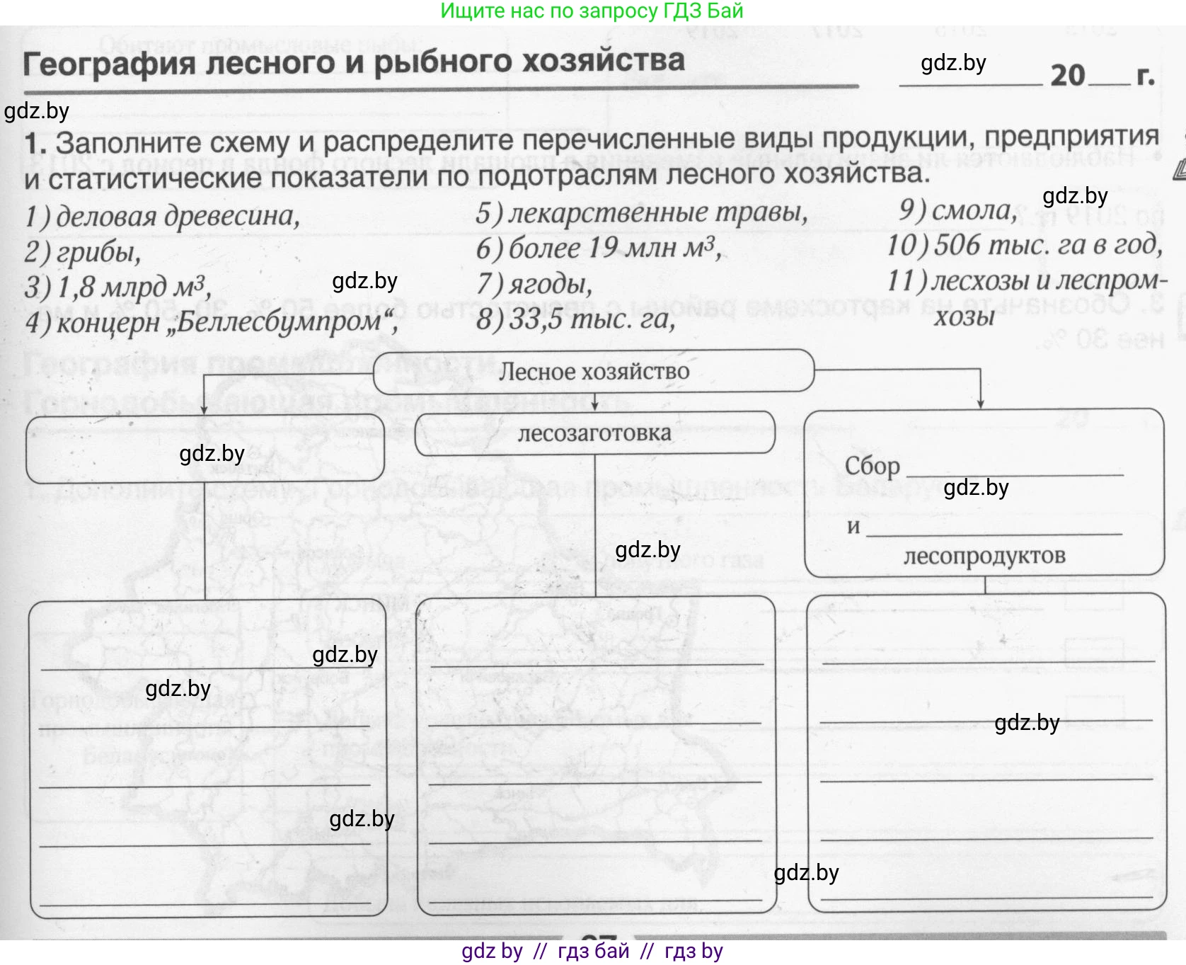 География, 9 класс рабочая тетрадь, авторы: Брилевский Михаил Николаевич, Климович Алеся Владимировна, издательство Белкартография, Минск, 2021, бирюзового цвета, страница 67, номер 1, Условие