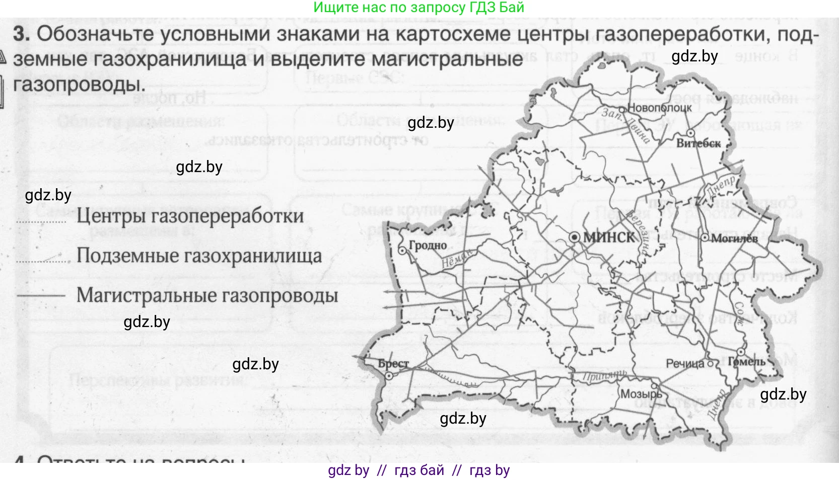 География, 9 класс рабочая тетрадь, авторы: Брилевский Михаил Николаевич, Климович Алеся Владимировна, издательство Белкартография, Минск, 2021, бирюзового цвета, страница 74, номер 3, Условие