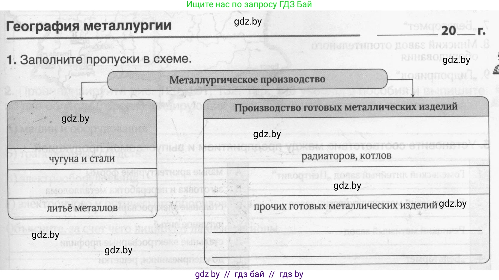 География, 9 класс рабочая тетрадь, авторы: Брилевский Михаил Николаевич, Климович Алеся Владимировна, издательство Белкартография, Минск, 2021, бирюзового цвета, страница 75, номер 1, Условие