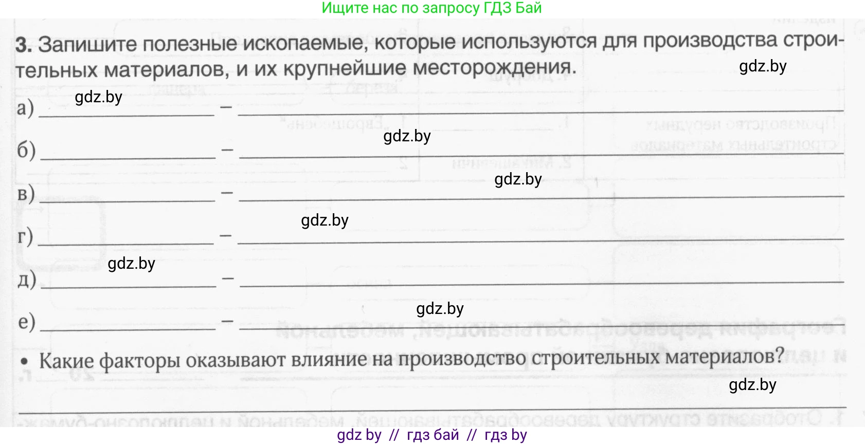 География, 9 класс рабочая тетрадь, авторы: Брилевский Михаил Николаевич, Климович Алеся Владимировна, издательство Белкартография, Минск, 2021, бирюзового цвета, страница 83, номер 3, Условие