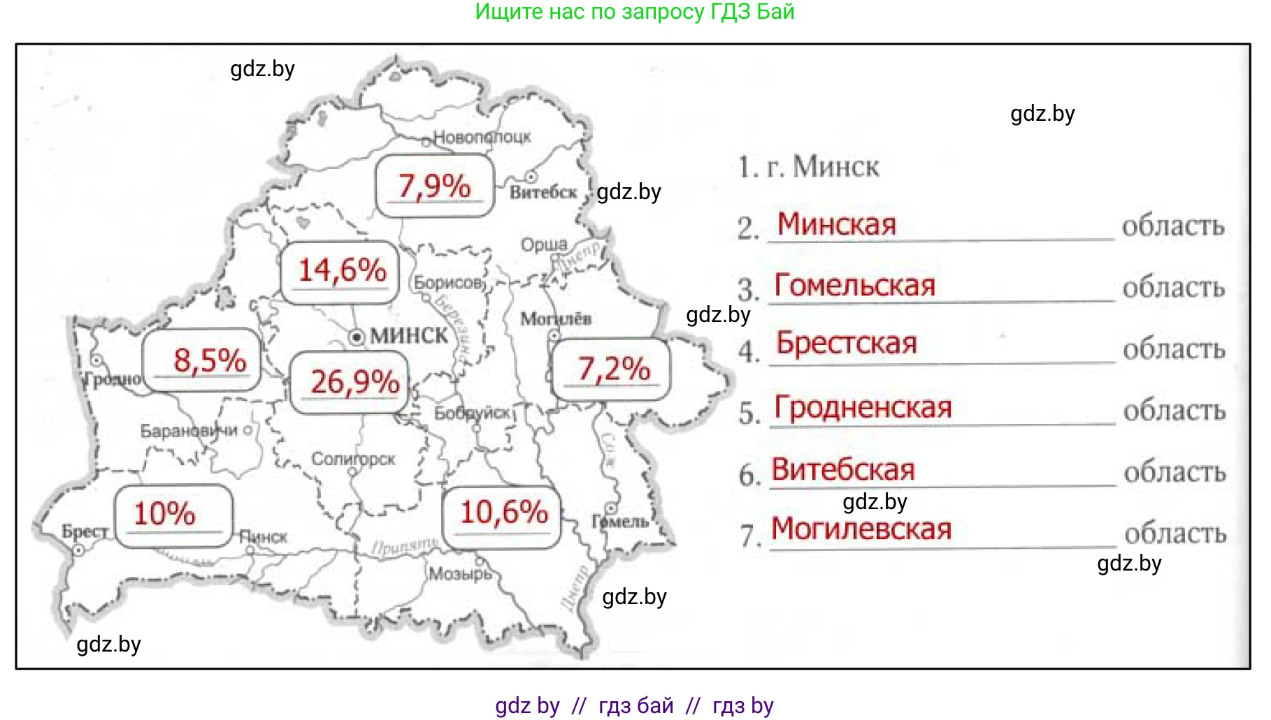 География, 9 класс рабочая тетрадь, авторы: Брилевский Михаил Николаевич, Климович Алеся Владимировна, издательство Белкартография, Минск, 2021, бирюзового цвета, страница 60, номер 4, Решение (продолжение 2)