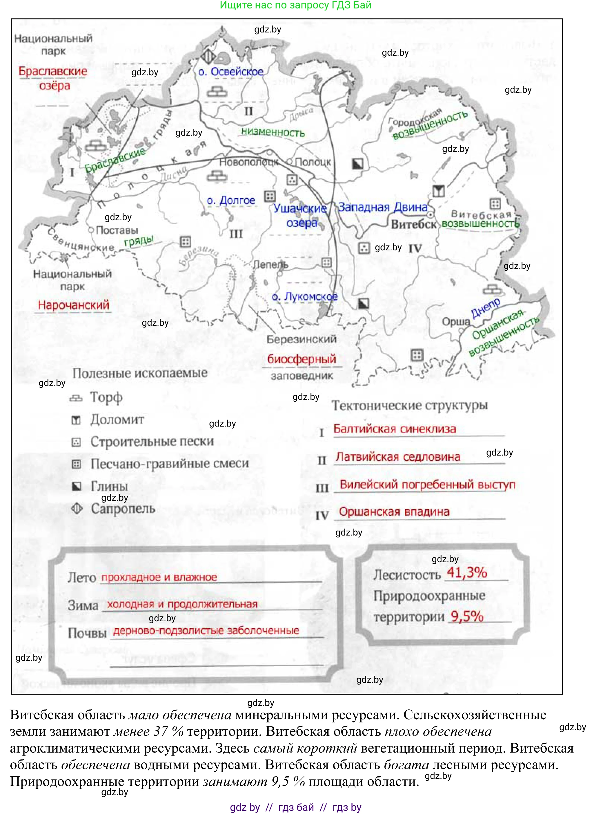 География, 9 класс рабочая тетрадь, авторы: Брилевский Михаил Николаевич, Климович Алеся Владимировна, издательство Белкартография, Минск, 2021, бирюзового цвета, страница 105, номер 2, Решение (продолжение 2)