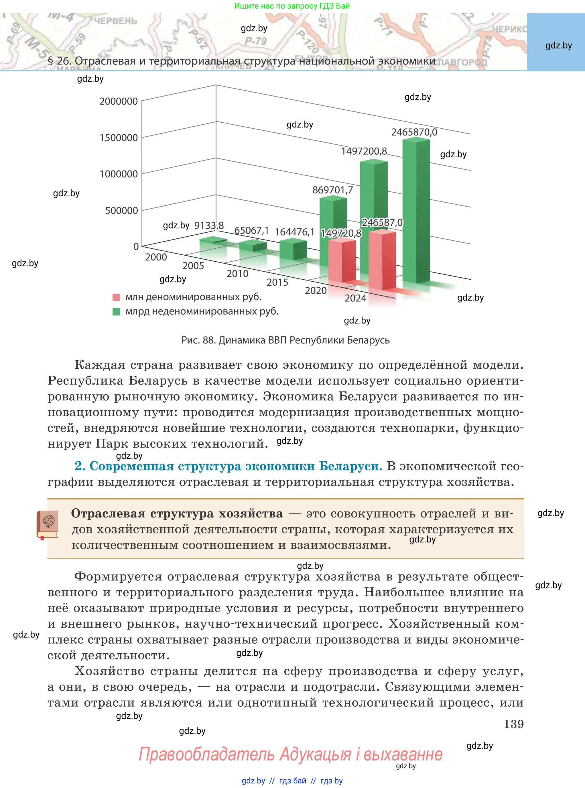 География, 9 класс Учебник, авторы: Брилевский Михаил Николаевич, Климович Алеся Владимировна, издательство Адукацыя i выхаванне, Минск, 2025, страница 139