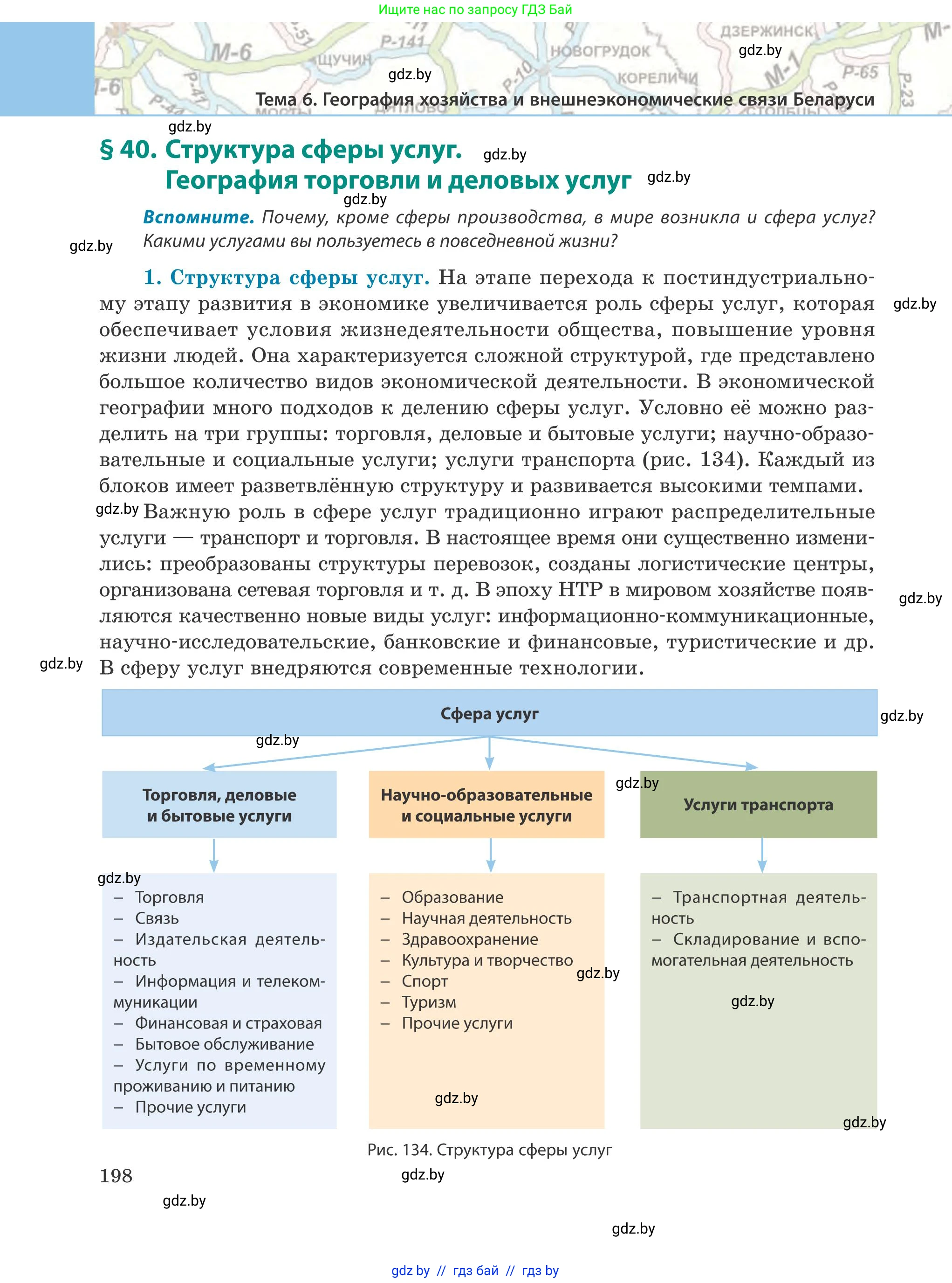 География, 9 класс Учебник, авторы: Брилевский Михаил Николаевич, Климович Алеся Владимировна, издательство Адукацыя i выхаванне, Минск, 2025, страница 198