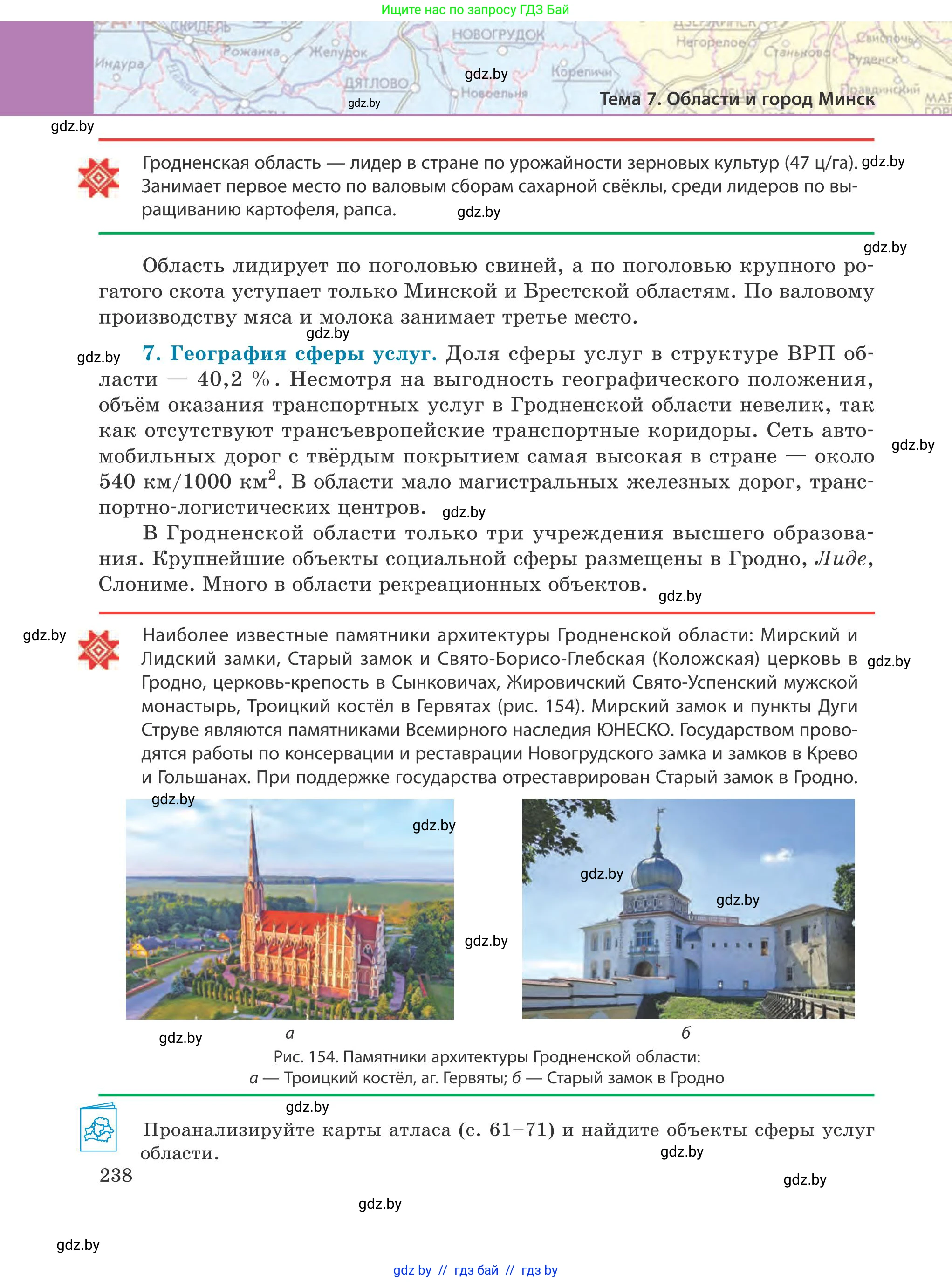 География, 9 класс Учебник, авторы: Брилевский Михаил Николаевич, Климович Алеся Владимировна, издательство Адукацыя i выхаванне, Минск, 2025, страница 238