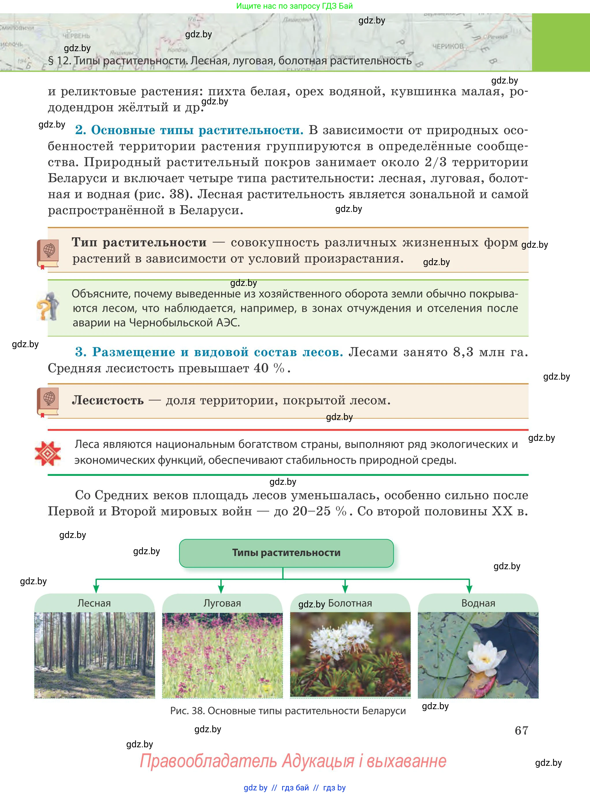 География, 9 класс Учебник, авторы: Брилевский Михаил Николаевич, Климович Алеся Владимировна, издательство Адукацыя i выхаванне, Минск, 2025, страница 67