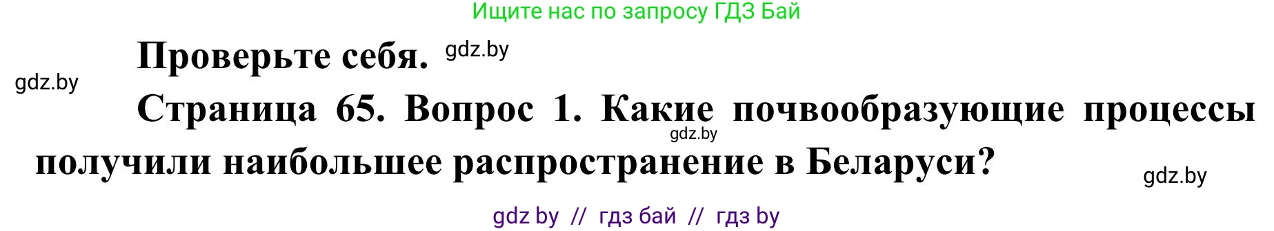 География, 9 класс Учебник, авторы: Брилевский Михаил Николаевич, Климович Алеся Владимировна, издательство Адукацыя i выхаванне, Минск, 2025, страница 65, Решение 2025