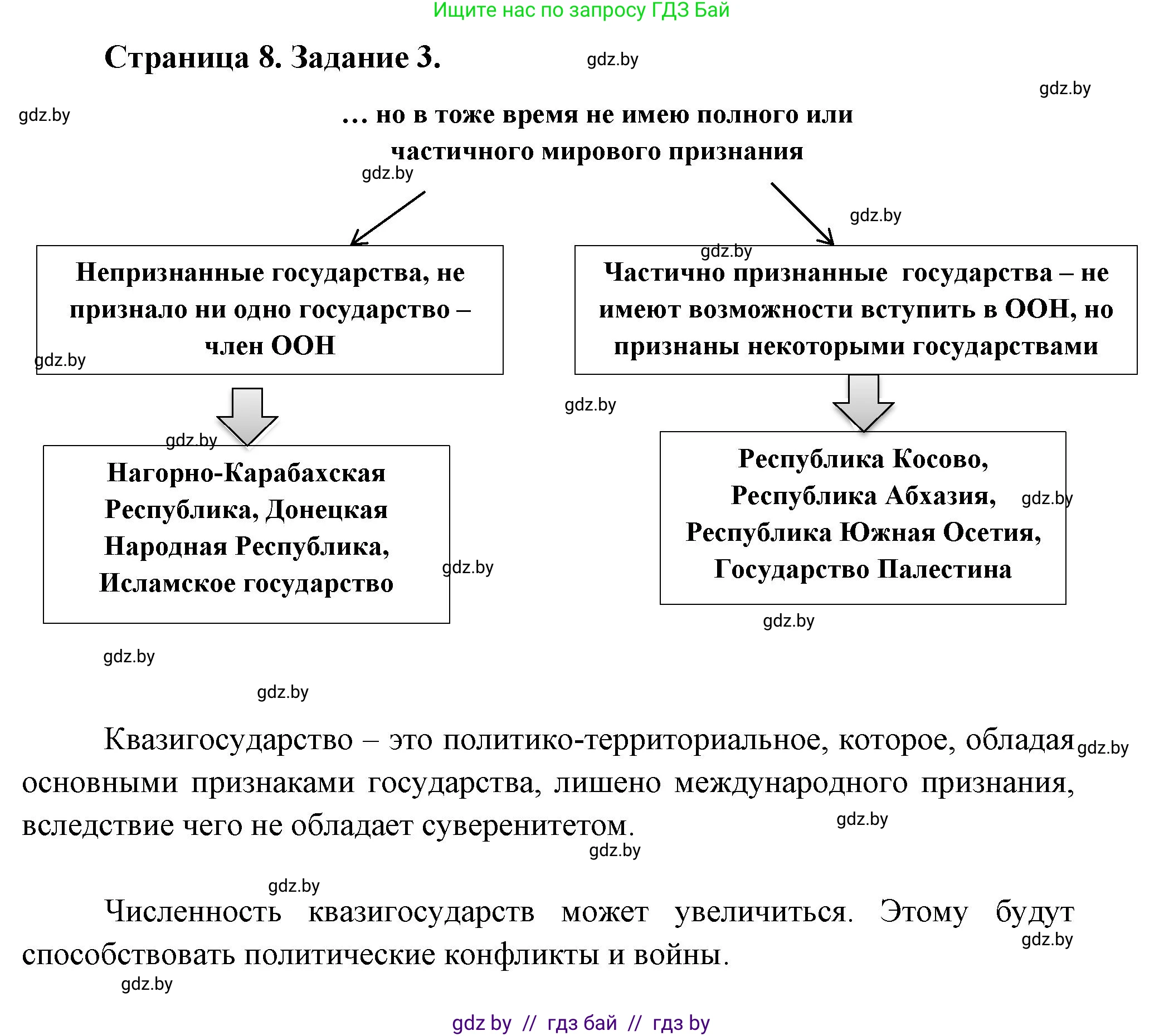 География, 10 класс рабочая тетрадь, авторы: Кольмакова Елена Генадьевна, Пикулик Валентина Владимировна, Сарычева Ольга Владимировна, издательство Аверсэв, Минск, 2020, бирюзового цвета, страница 8, номер 3, Решение