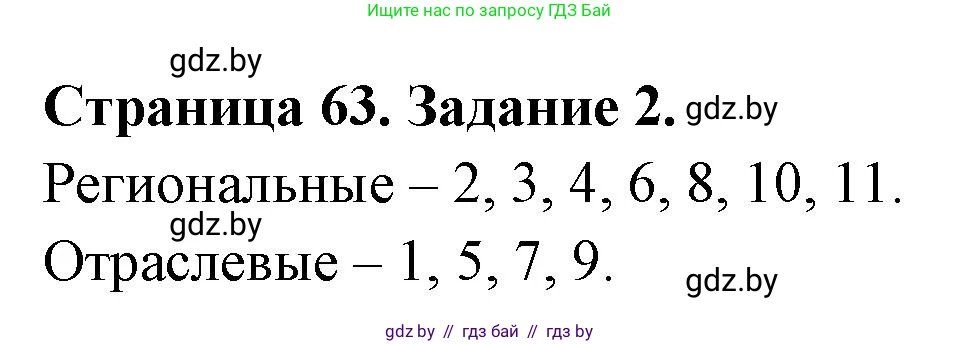 География, 10 класс рабочая тетрадь, авторы: Кольмакова Елена Генадьевна, Пикулик Валентина Владимировна, Сарычева Ольга Владимировна, издательство Аверсэв, Минск, 2020, бирюзового цвета, страница 63, номер 2, Решение