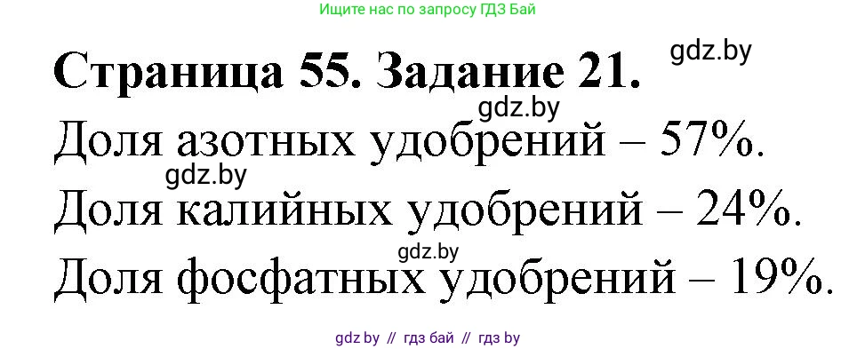 География, 10 класс Тетрадь для практических работ и индивидуальных заданий, авторы: Витченко Александр Николаевич, Антипова Екатерина Анатольевна, Станкевич Наталья Григорьевна, издательство Аверсэв, Минск, 2022, страница 55, номер 21, Решение