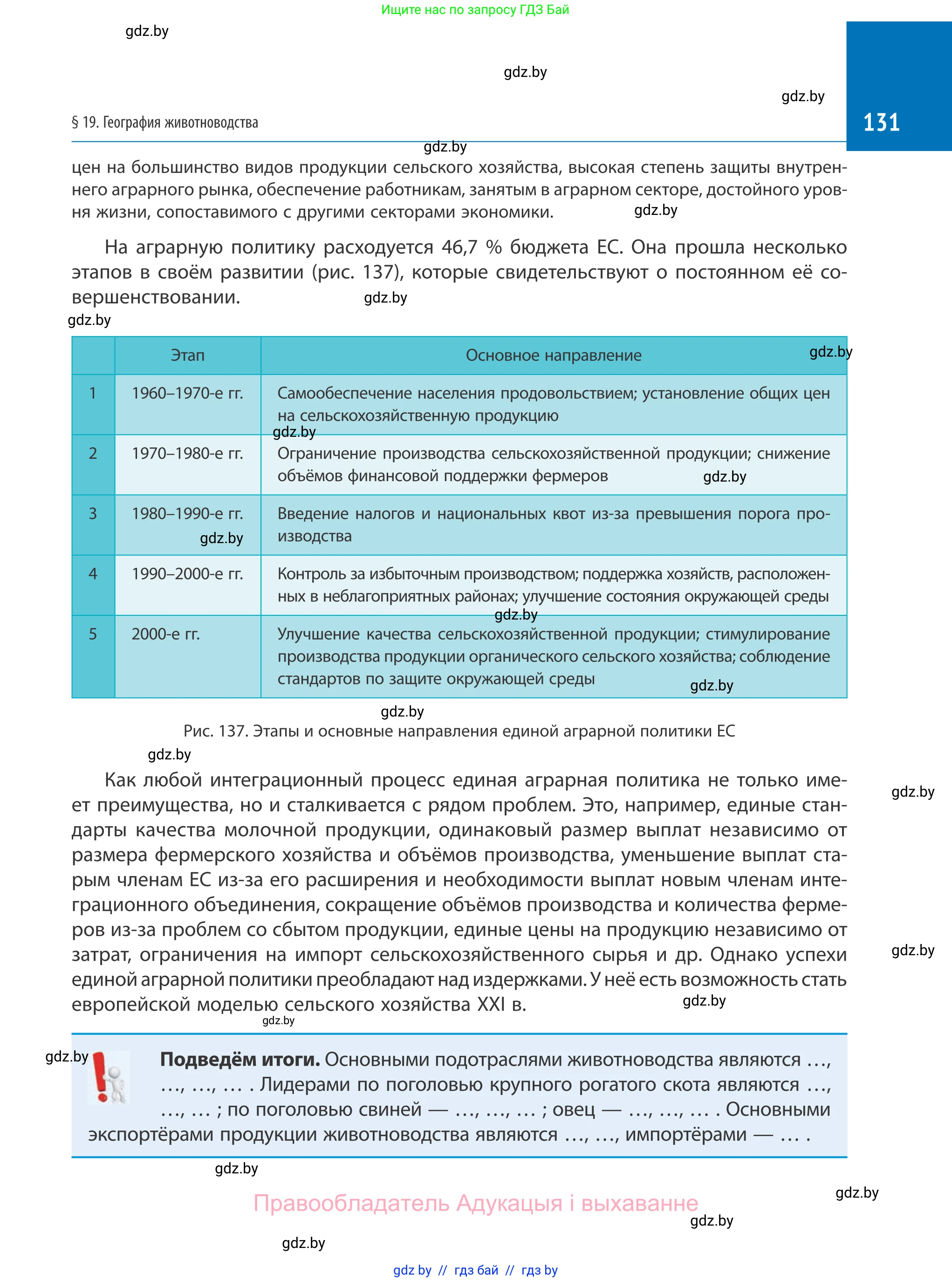 География, 10 класс Учебник, авторы: Антипова Екатерина Анатольевна, Гузова Ольга Николаевна, издательство Адукацыя i выхаванне, Минск, 2019, страница 131
