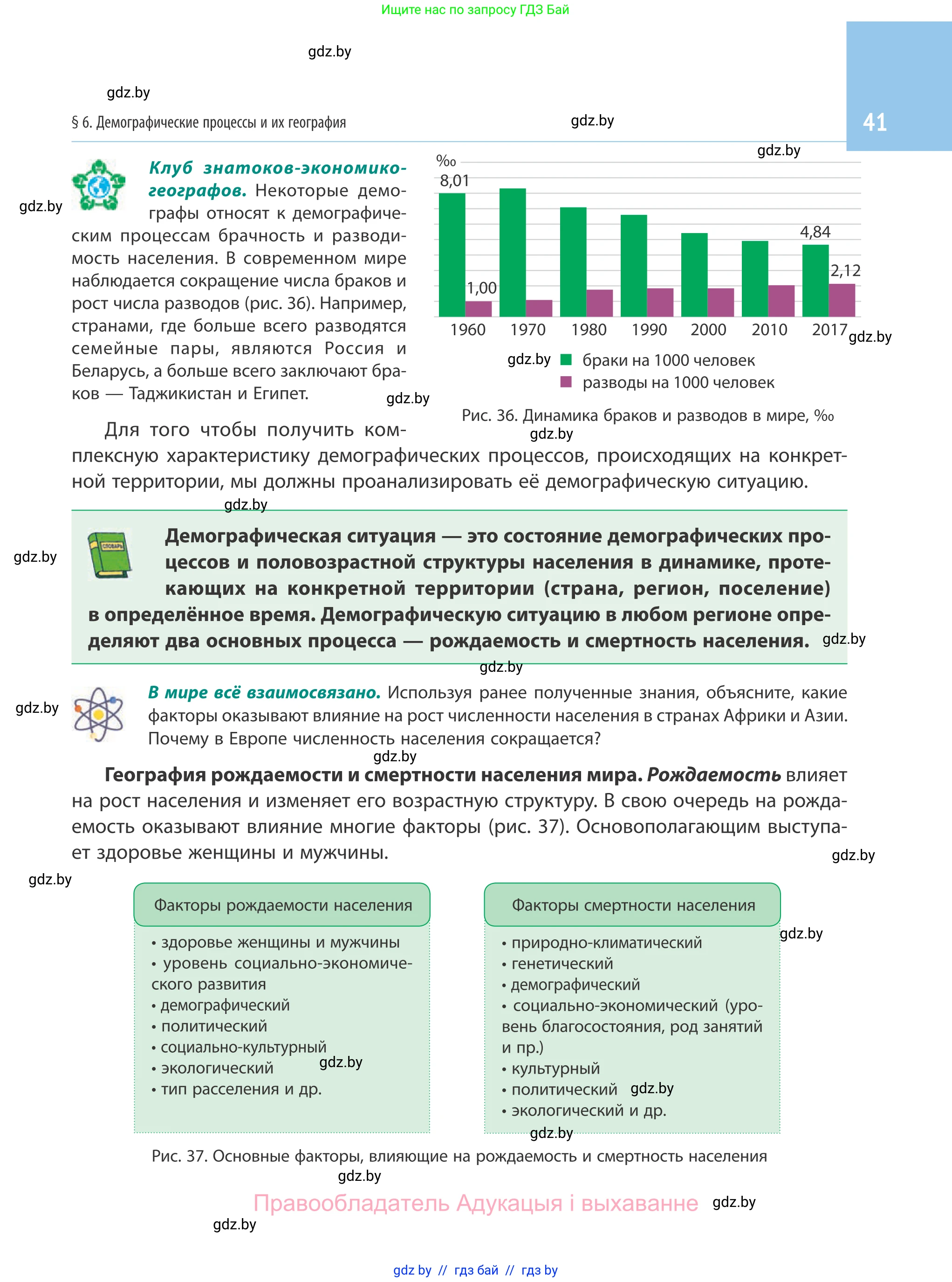 География, 10 класс Учебник, авторы: Антипова Екатерина Анатольевна, Гузова Ольга Николаевна, издательство Адукацыя i выхаванне, Минск, 2019, страница 41