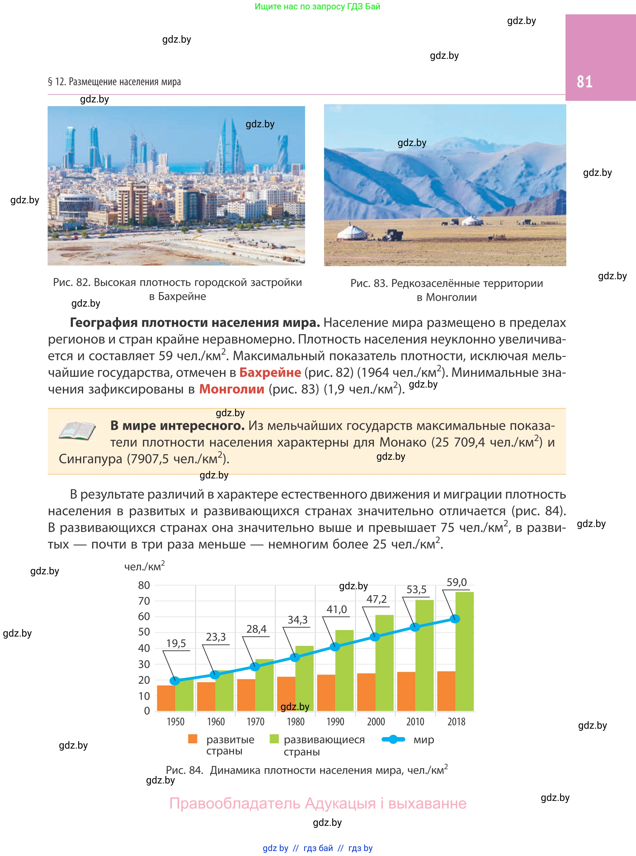 География, 10 класс Учебник, авторы: Антипова Екатерина Анатольевна, Гузова Ольга Николаевна, издательство Адукацыя i выхаванне, Минск, 2019, страница 81