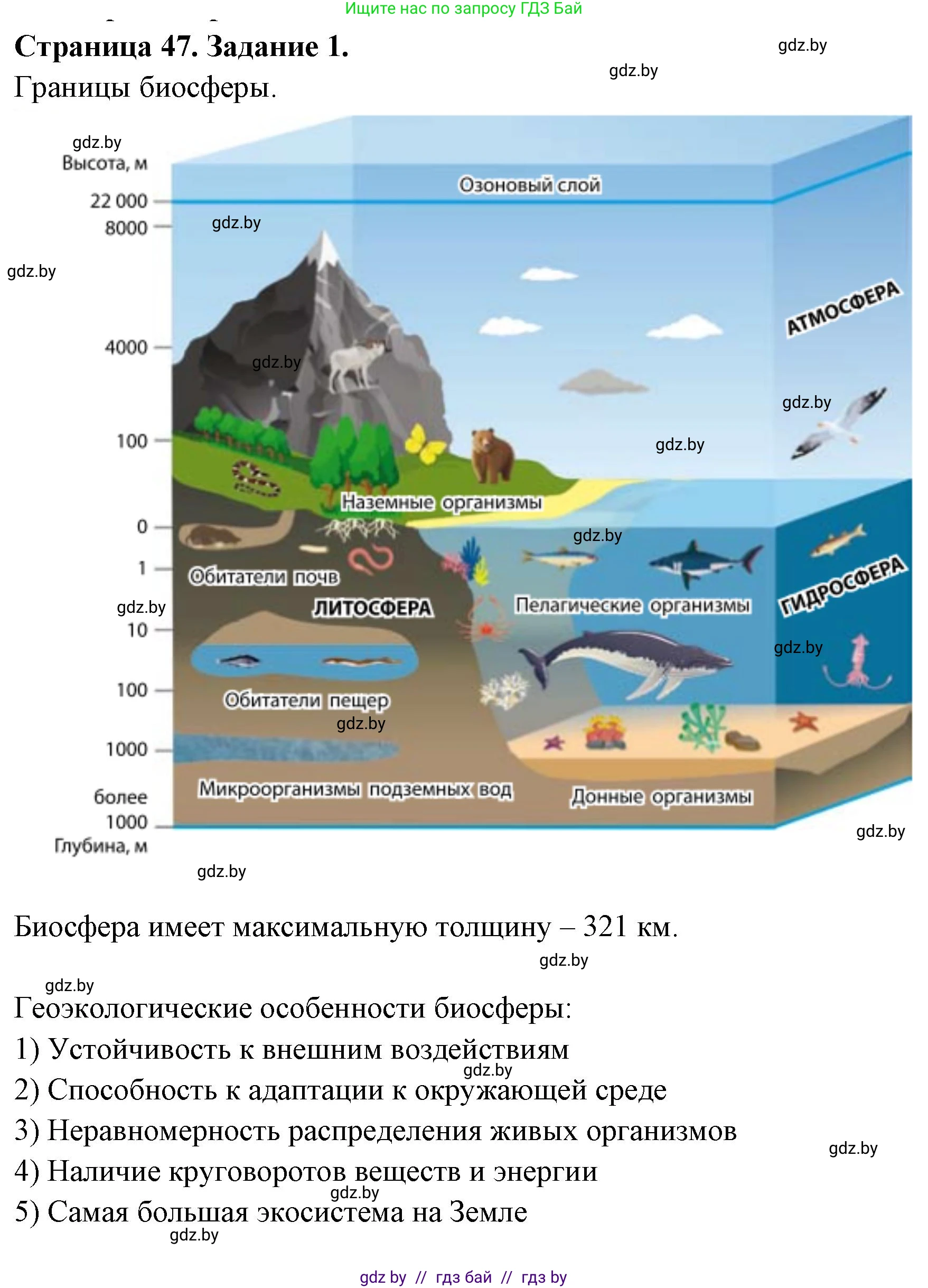 География, 11 класс рабочая тетрадь, авторы: Кольмакова Елена Генадьевна, Тарасенок Елена Николаевна, Сарычева Ольга Владимировна, издательство Аверсэв, Минск, 2022, голубого цвета, страница 47, номер 1, Решение