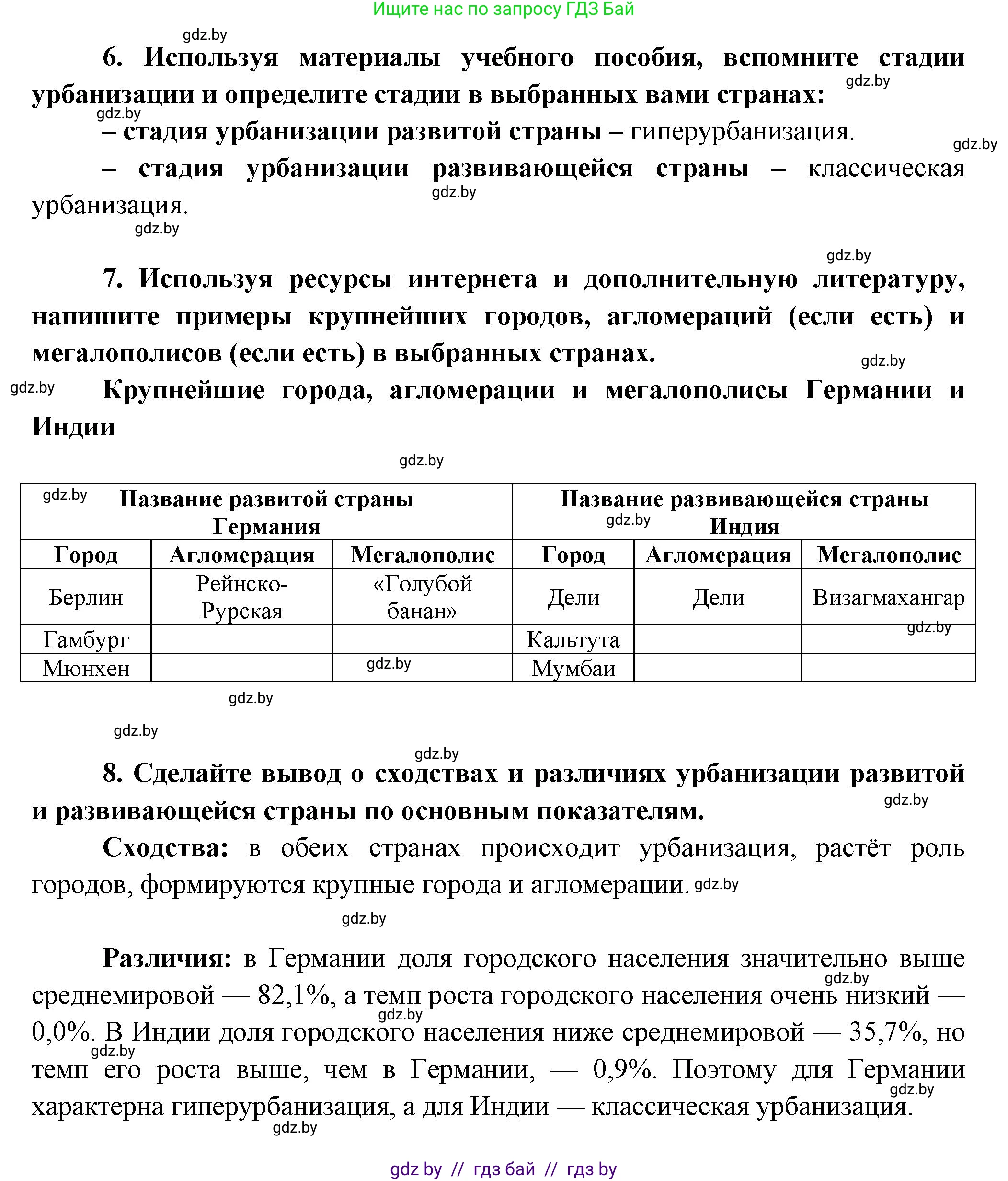 География, 10 класс Учебник, авторы: Антипова Екатерина Анатольевна, Гузова Ольга Николаевна, издательство Адукацыя i выхаванне, Минск, 2026, страница 84, номер 2, Решение (продолжение 3)