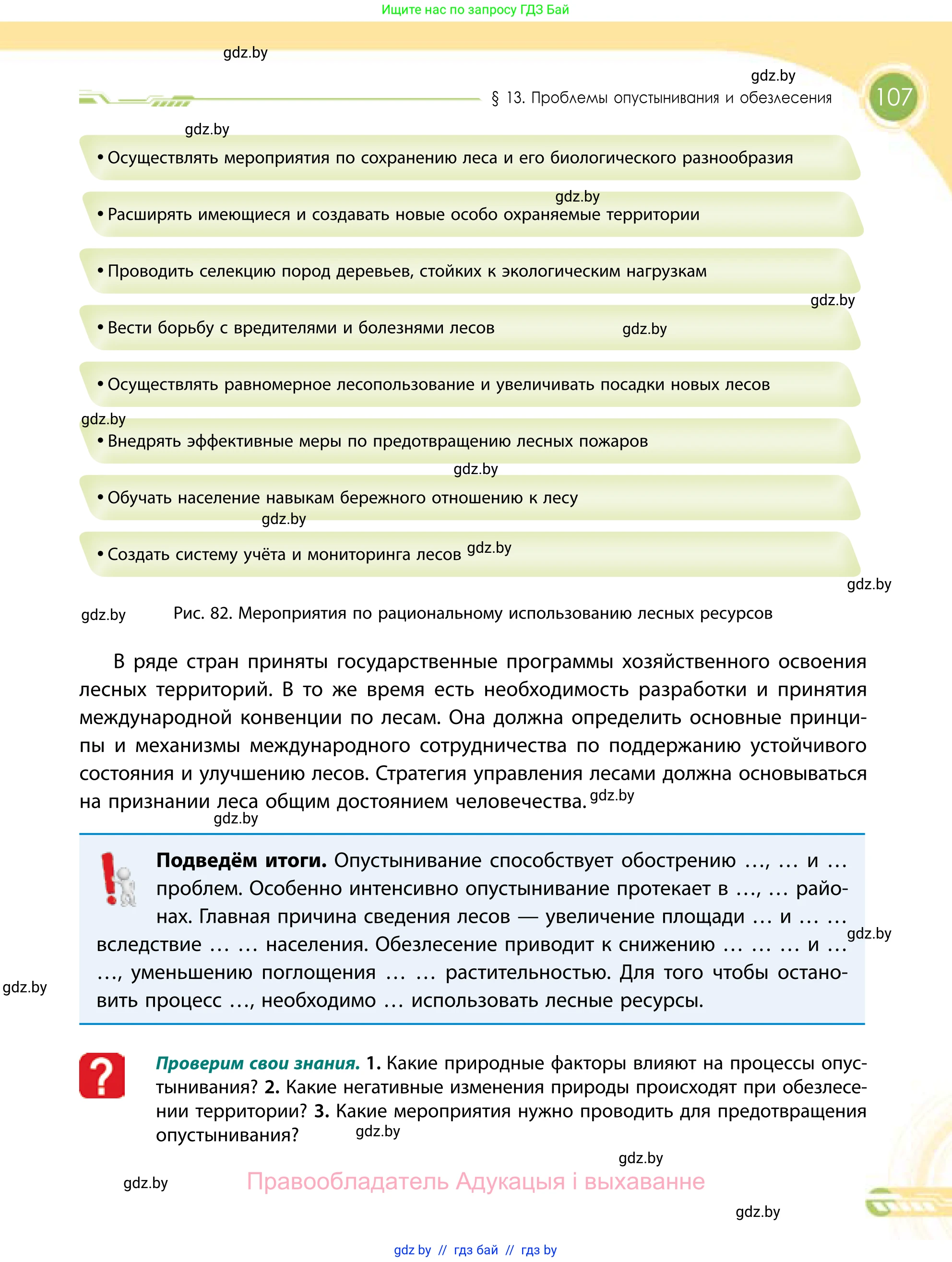 География, 11 класс Учебник, авторы: Витченко Александр Николаевич, Антипова Екатерина Анатольевна, Гузова Ольга Николаевна, издательство Адукацыя i выхаванне, Минск, 2021, страница 107