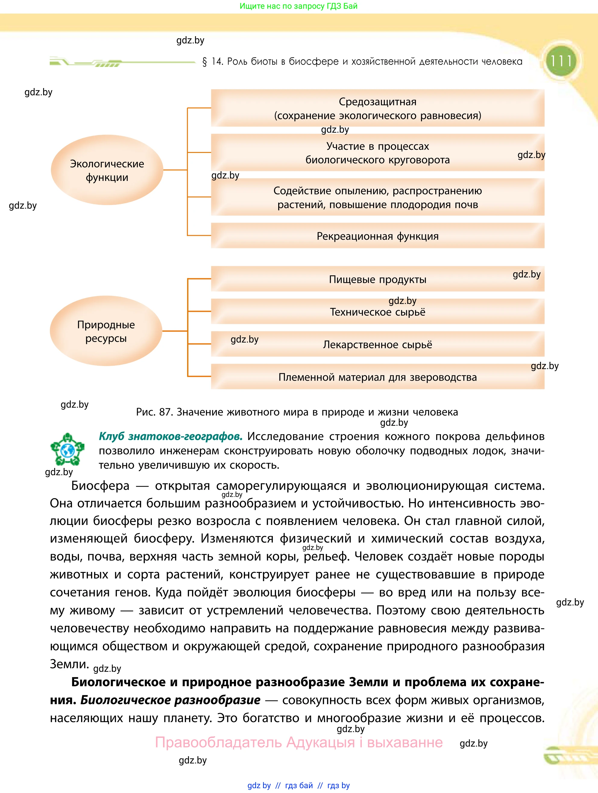 География, 11 класс Учебник, авторы: Витченко Александр Николаевич, Антипова Екатерина Анатольевна, Гузова Ольга Николаевна, издательство Адукацыя i выхаванне, Минск, 2021, страница 111