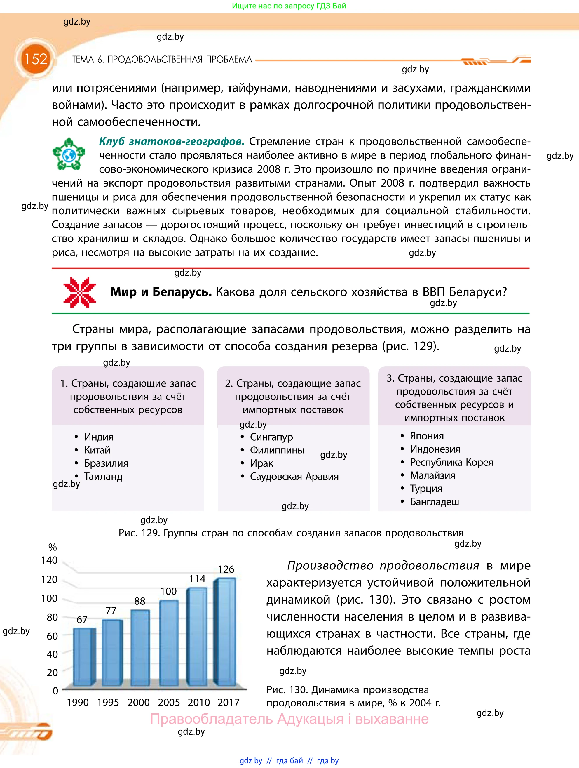 География, 11 класс Учебник, авторы: Витченко Александр Николаевич, Антипова Екатерина Анатольевна, Гузова Ольга Николаевна, издательство Адукацыя i выхаванне, Минск, 2021, страница 152