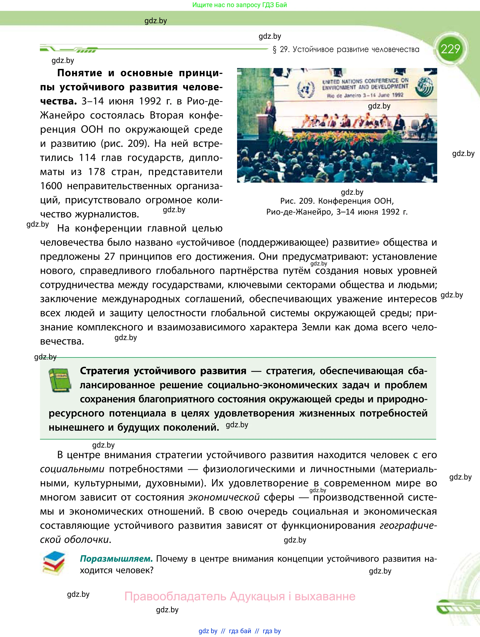 География, 11 класс Учебник, авторы: Витченко Александр Николаевич, Антипова Екатерина Анатольевна, Гузова Ольга Николаевна, издательство Адукацыя i выхаванне, Минск, 2021, страница 229