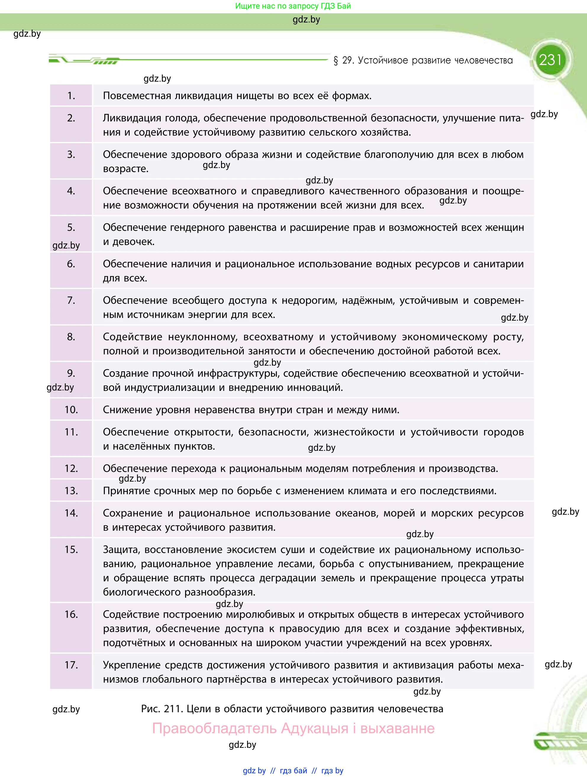 География, 11 класс Учебник, авторы: Витченко Александр Николаевич, Антипова Екатерина Анатольевна, Гузова Ольга Николаевна, издательство Адукацыя i выхаванне, Минск, 2021, страница 231