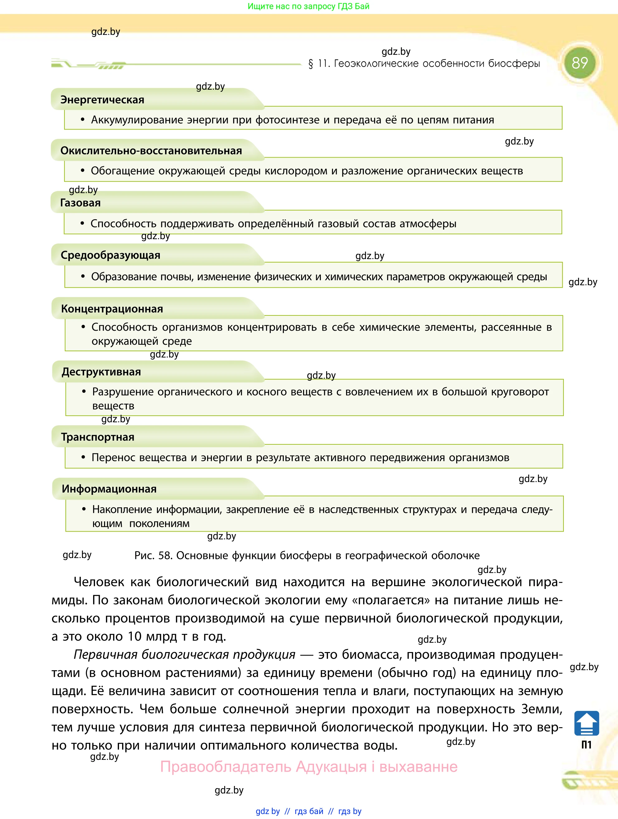 География, 11 класс Учебник, авторы: Витченко Александр Николаевич, Антипова Екатерина Анатольевна, Гузова Ольга Николаевна, издательство Адукацыя i выхаванне, Минск, 2021, страница 89