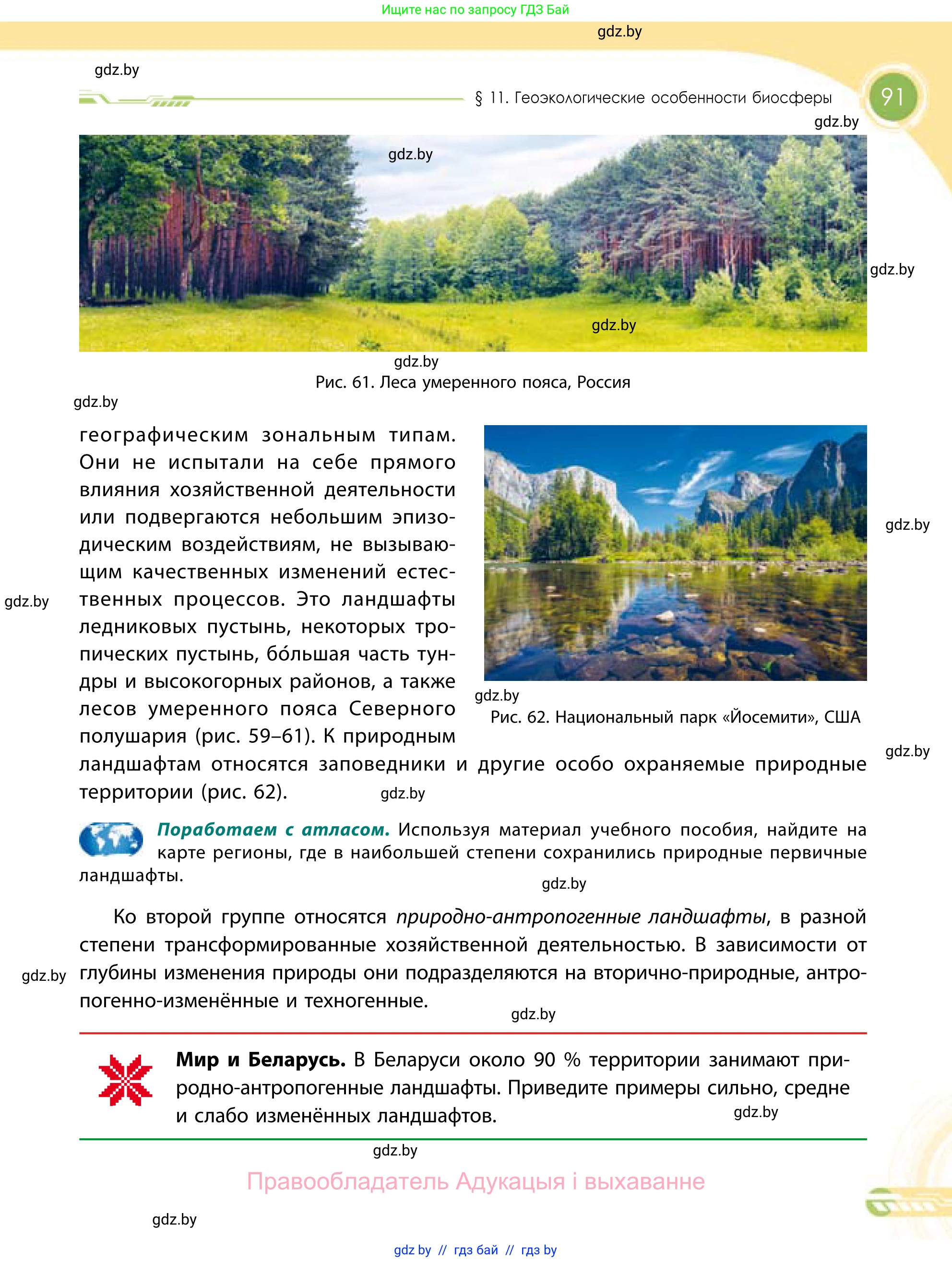 География, 11 класс Учебник, авторы: Витченко Александр Николаевич, Антипова Екатерина Анатольевна, Гузова Ольга Николаевна, издательство Адукацыя i выхаванне, Минск, 2021, страница 91