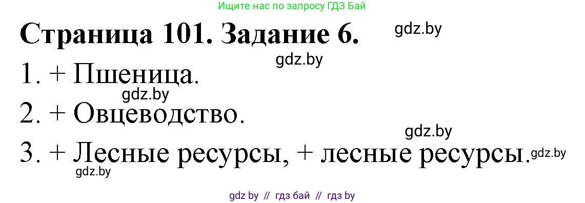 География, 8 класс Тетрадь для практических работ и индивидуальных заданий, авторы: Витченко Александр Николаевич, Антипова Екатерина Анатольевна, Станкевич Наталья Григорьевна, издательство Аверсэв, Минск, 2024, страница 102, номер 6, Решение