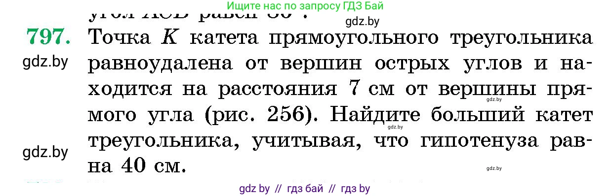 Геометрия, 10 класс Сборник задач, авторы: Латотин Леонид Александрович, Чеботаревский Борис Дмитриевич, издательство Народная асвета, Минск, 2021, страница 113, номер 797, Условие