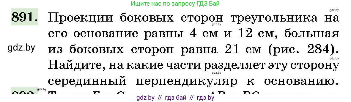 Геометрия, 10 класс Сборник задач, авторы: Латотин Леонид Александрович, Чеботаревский Борис Дмитриевич, издательство Народная асвета, Минск, 2021, страница 125, номер 891, Условие