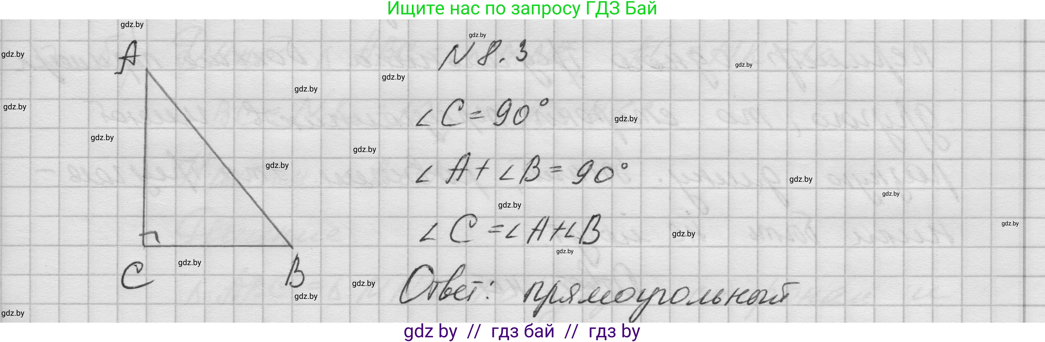 Геометрия, 7-9 класс Сборник задач, авторы: Кононов Сергей Гаврилович, Адамович Тамара Антоновна, Ефимцева Ирина Валерьяновна, Ячейко Таиса Владимировна, издательство Народная асвета, Минск, 2023, страница 20, номер 8.3, Решение 1