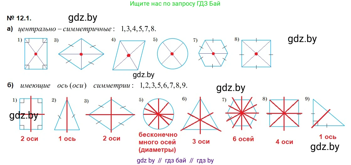 Геометрия, 7-9 класс Сборник задач, авторы: Кононов Сергей Гаврилович, Адамович Тамара Антоновна, Ефимцева Ирина Валерьяновна, Ячейко Таиса Владимировна, издательство Народная асвета, Минск, 2023, страница 81, номер 12.1, Решение 2