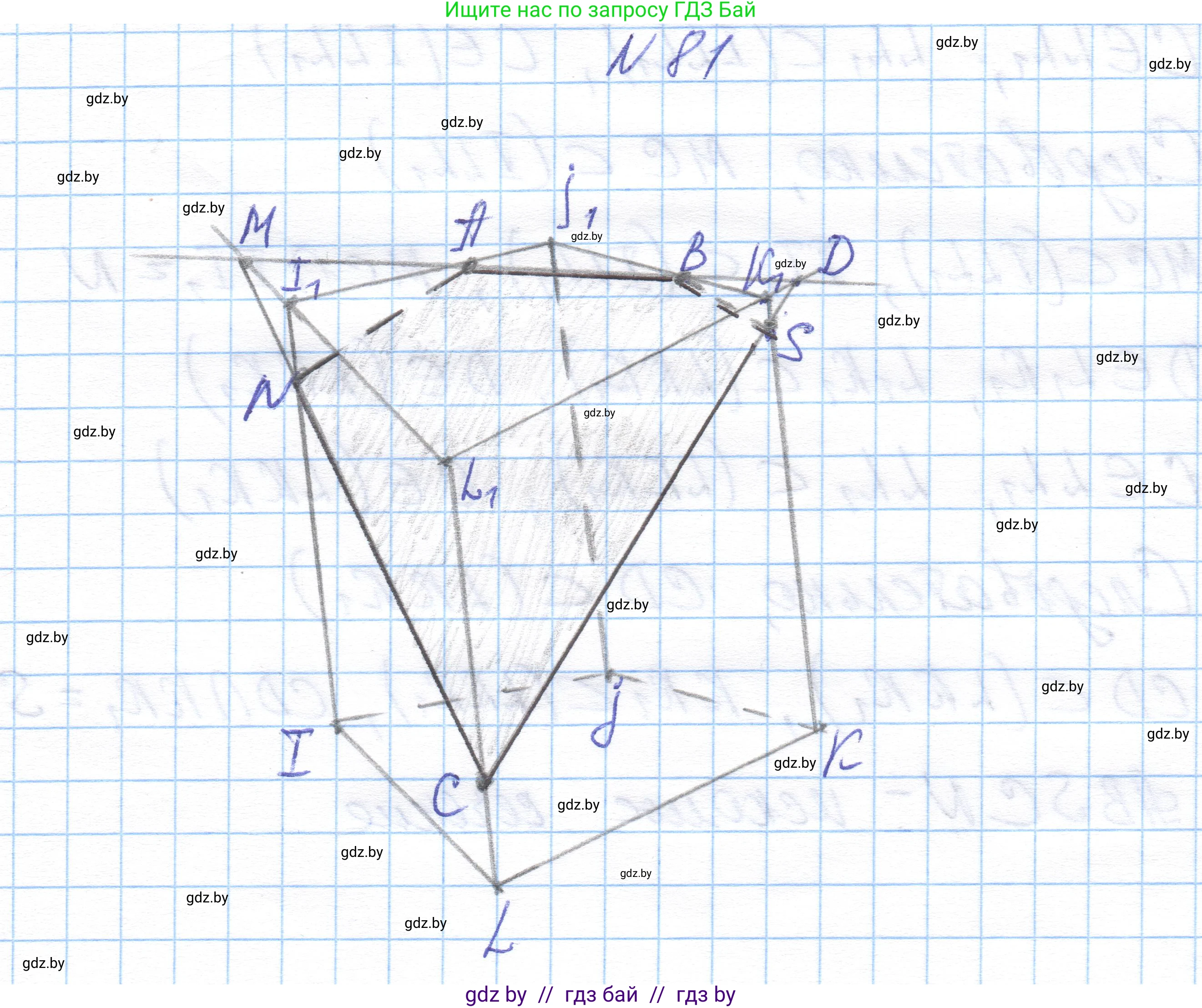Геометрия, 10 класс Учебник, авторы: Латотин Леонид Александрович, Чеботаревский Борис Дмитриевич, Горбунова Ирина Владимировна, издательство Адукацыя i выхаванне, Минск, 2020, белого цвета, страница 45, номер 81, Решение 1