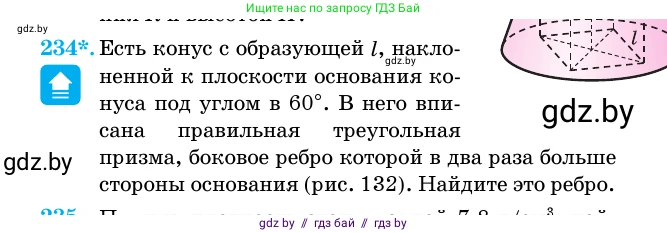 Геометрия, 11 класс Учебник, авторы: Латотин Леонид Александрович, Чеботаревский Борис Дмитриевич, Горбунова Ирина Владимировна, Цыбулько Оксана Евгеньевна, издательство Белорусская Энциклопедия имени Петруся Бровки, Минск, 2020, белого цвета, страница 74, номер 234, Условие