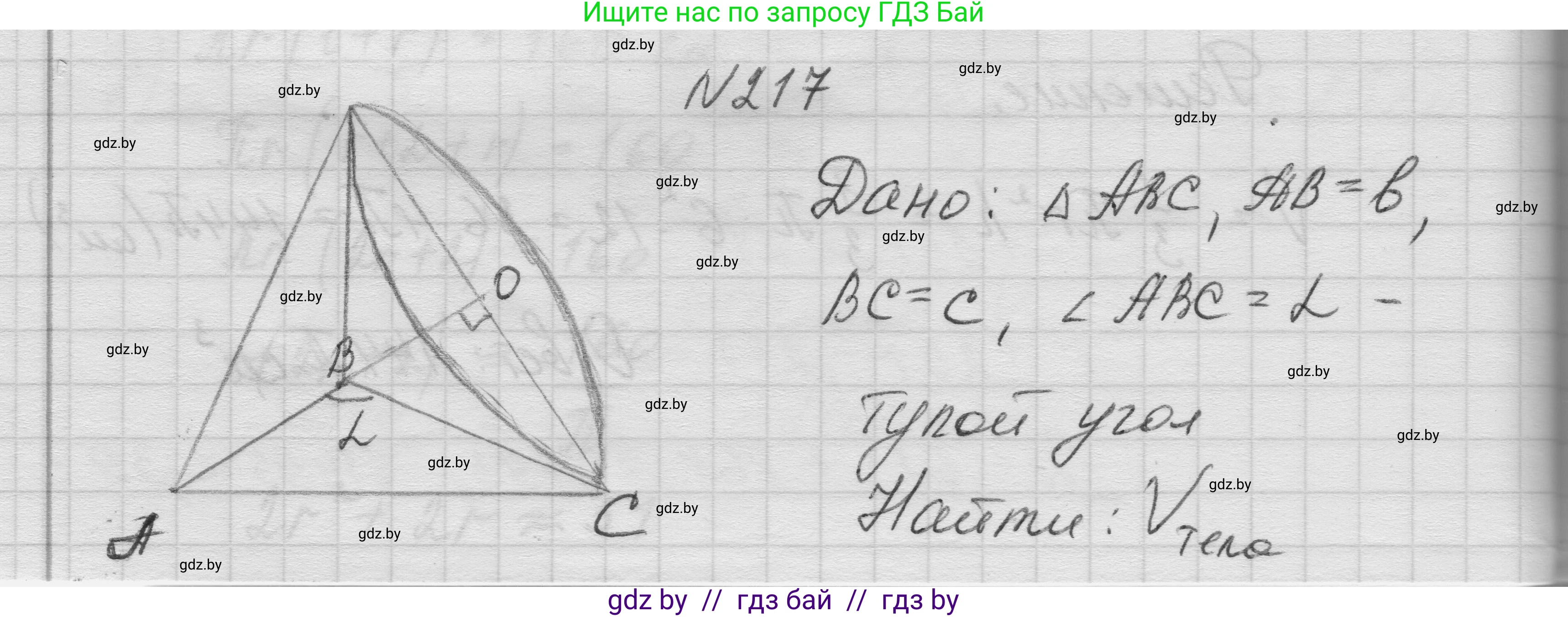 Геометрия, 11 класс Учебник, авторы: Латотин Леонид Александрович, Чеботаревский Борис Дмитриевич, Горбунова Ирина Владимировна, Цыбулько Оксана Евгеньевна, издательство Белорусская Энциклопедия имени Петруся Бровки, Минск, 2020, белого цвета, страница 72, номер 217, Решение 1