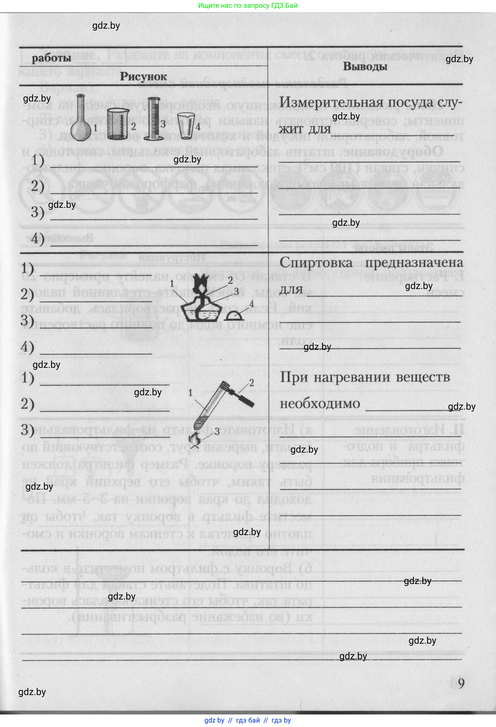 Химия, 7 класс Тетрадь для практических работ, автор: Борушко Ирина Ивановна, издательство Сэр-Вит, Минск, 2022, розового цвета, страница 9