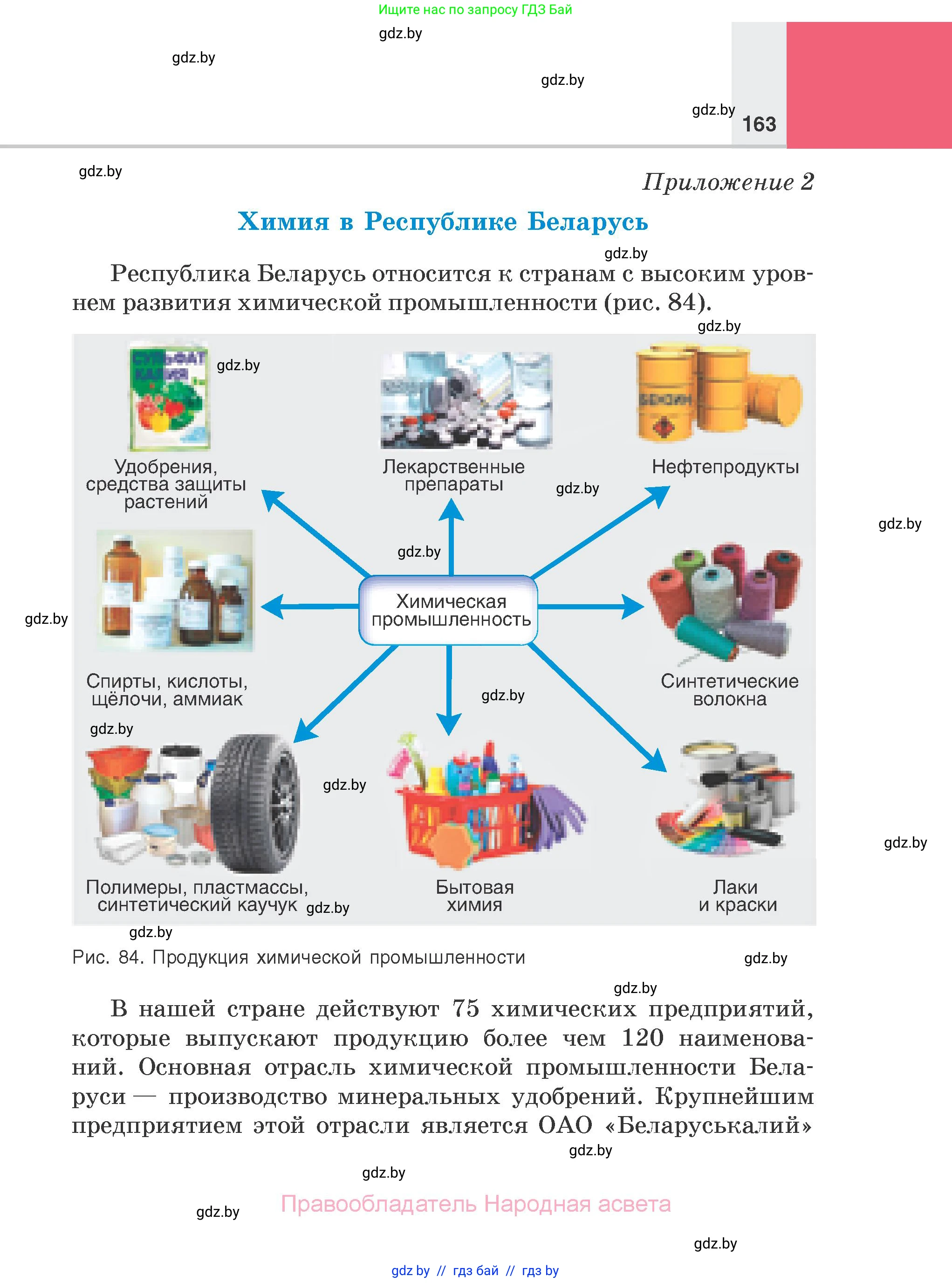 Химия, 7 класс Учебник, авторы: Шиманович Игорь Евгеньевич, Красицкий Василий Анатольевич, Сечко Ольга Ивановна, Хвалюк Виктор Николаевич, издательство Народная асвета, Минск, 2023, зелёного цвета, страница 163