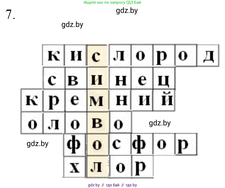Химия, 7 класс Учебник, авторы: Шиманович Игорь Евгеньевич, Красицкий Василий Анатольевич, Сечко Ольга Ивановна, Хвалюк Виктор Николаевич, издательство Народная асвета, Минск, 2023, зелёного цвета, страница 34, номер 7, Решение
