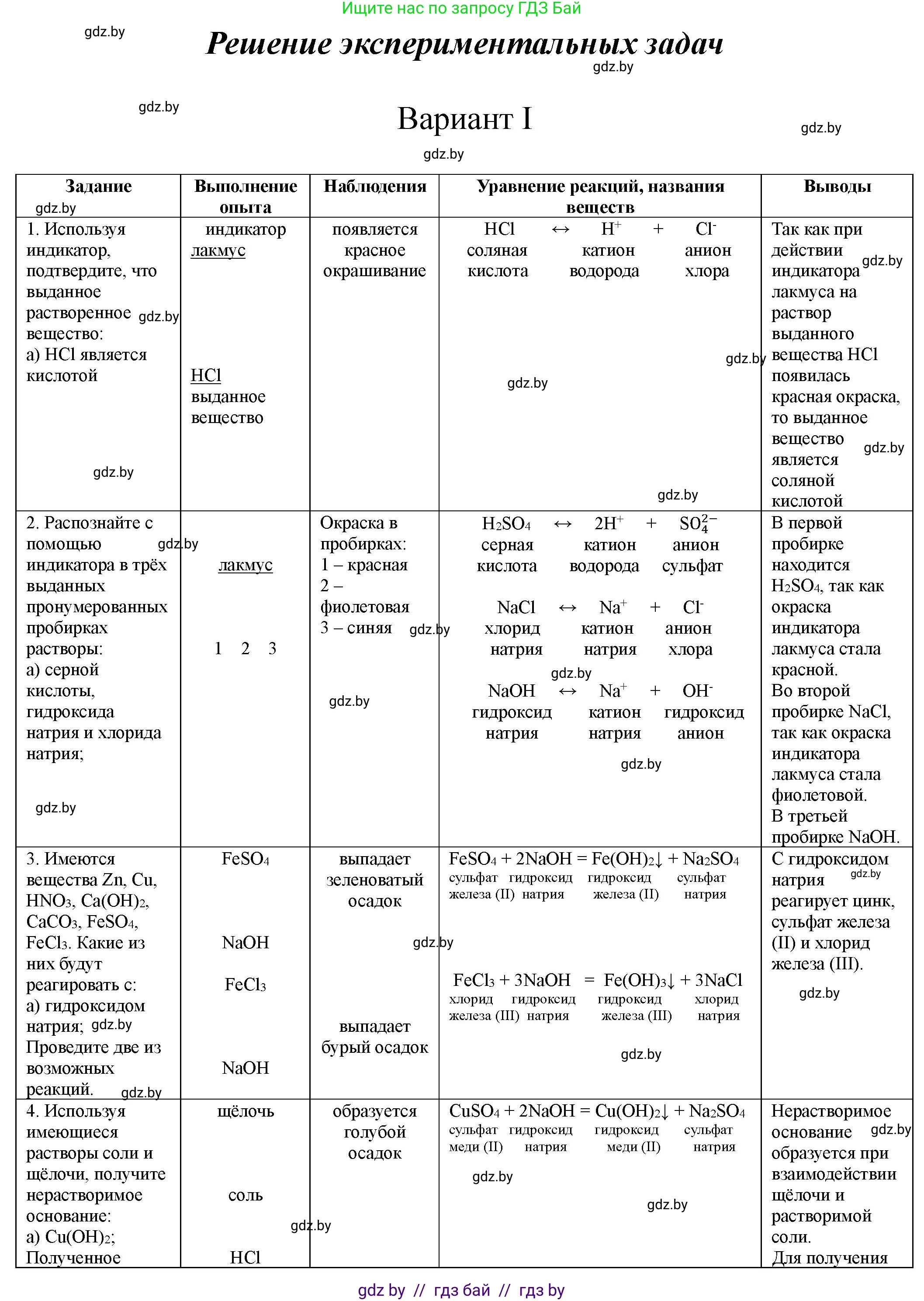 Химия, 8 класс Тетрадь для практических работ, автор: Борушко Ирина Ивановна, издательство Сэр-Вит, Минск, 2022, розового цвета, Часть 1, страница 14, Решение